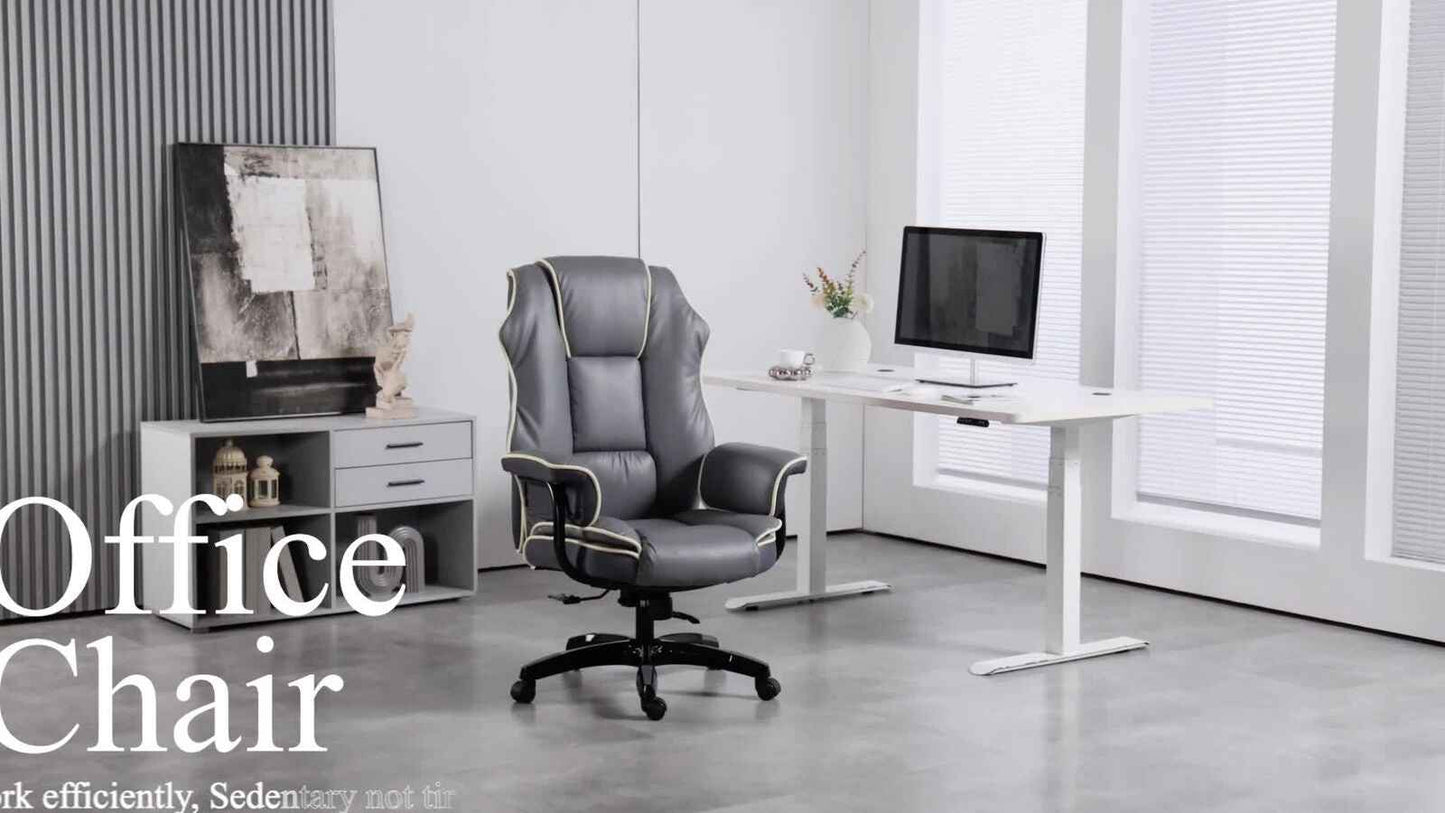 Ergo Heights Reclining PU Leather Office Chair UK - Ergonomic Comfort - Ergo Heights