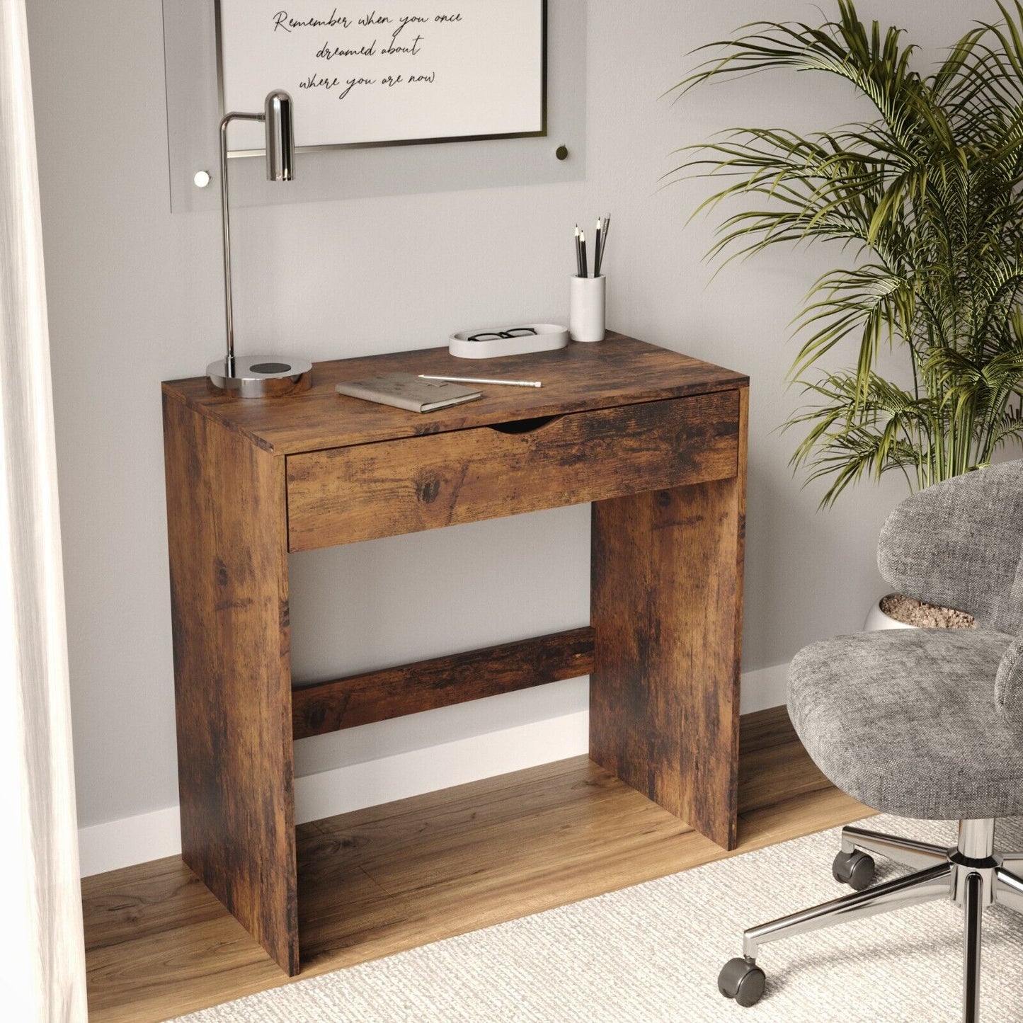 1 Drawer Dressing Table Wooden Vanity Computer Desk Bedroom Furniture Office NEW