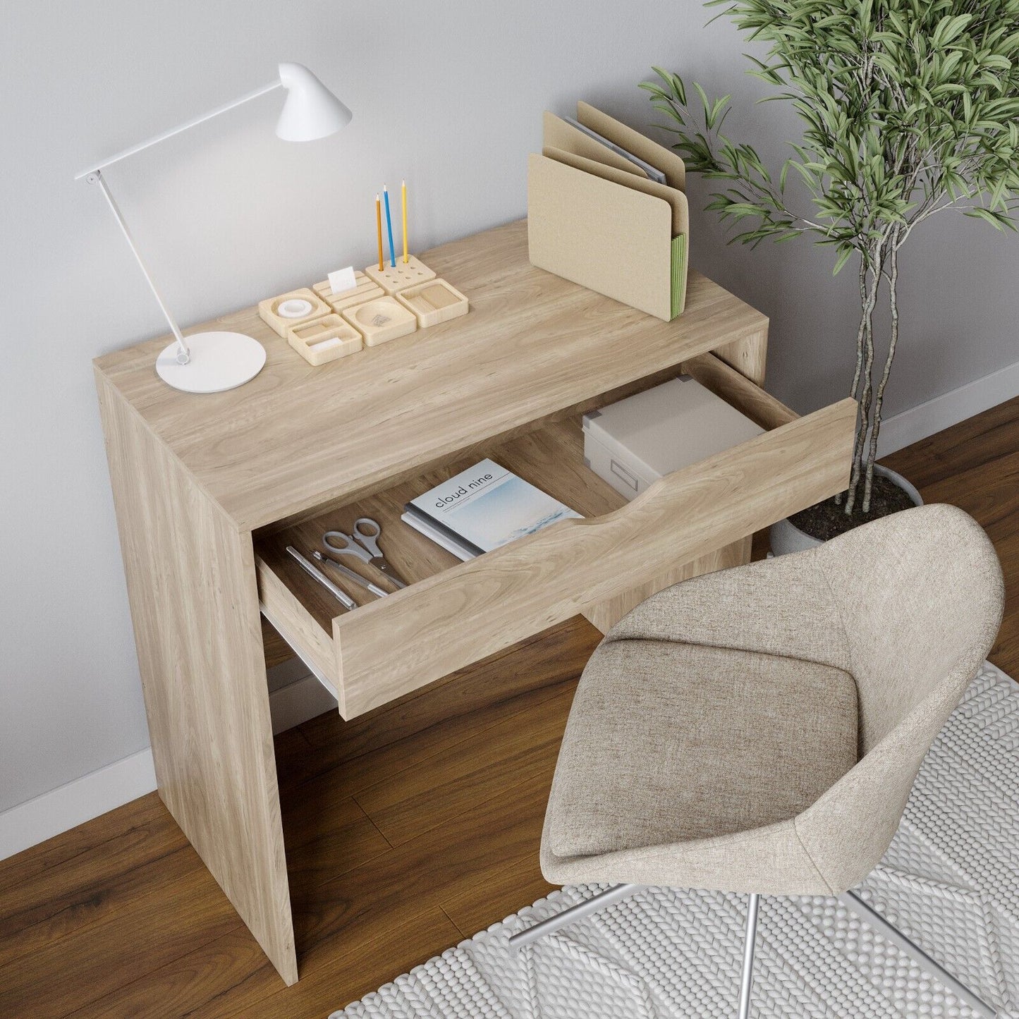1 Drawer Dressing Table Wooden Vanity Computer Desk Bedroom Furniture Office NEW