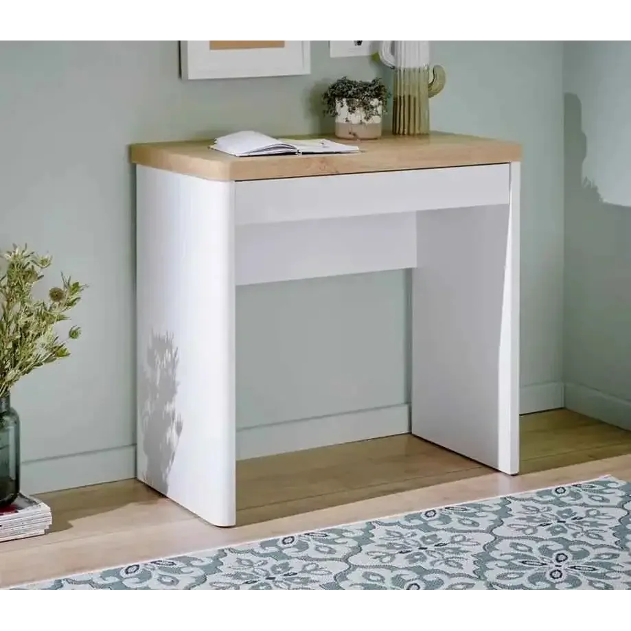 Compact Oak Desk for Small Spaces - Ergo Heights