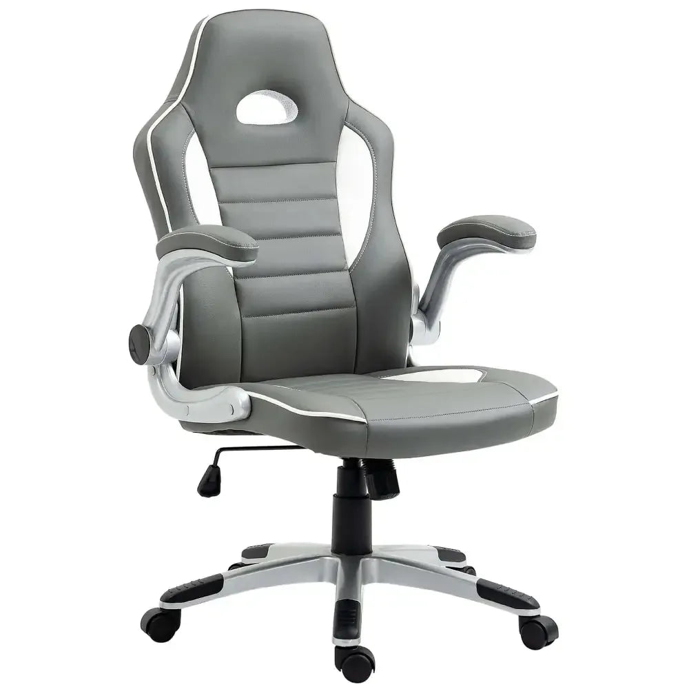 Racing Gaming Chair Height Adjustable Swivel Chair with Flip up Armrests - Ergo Heights