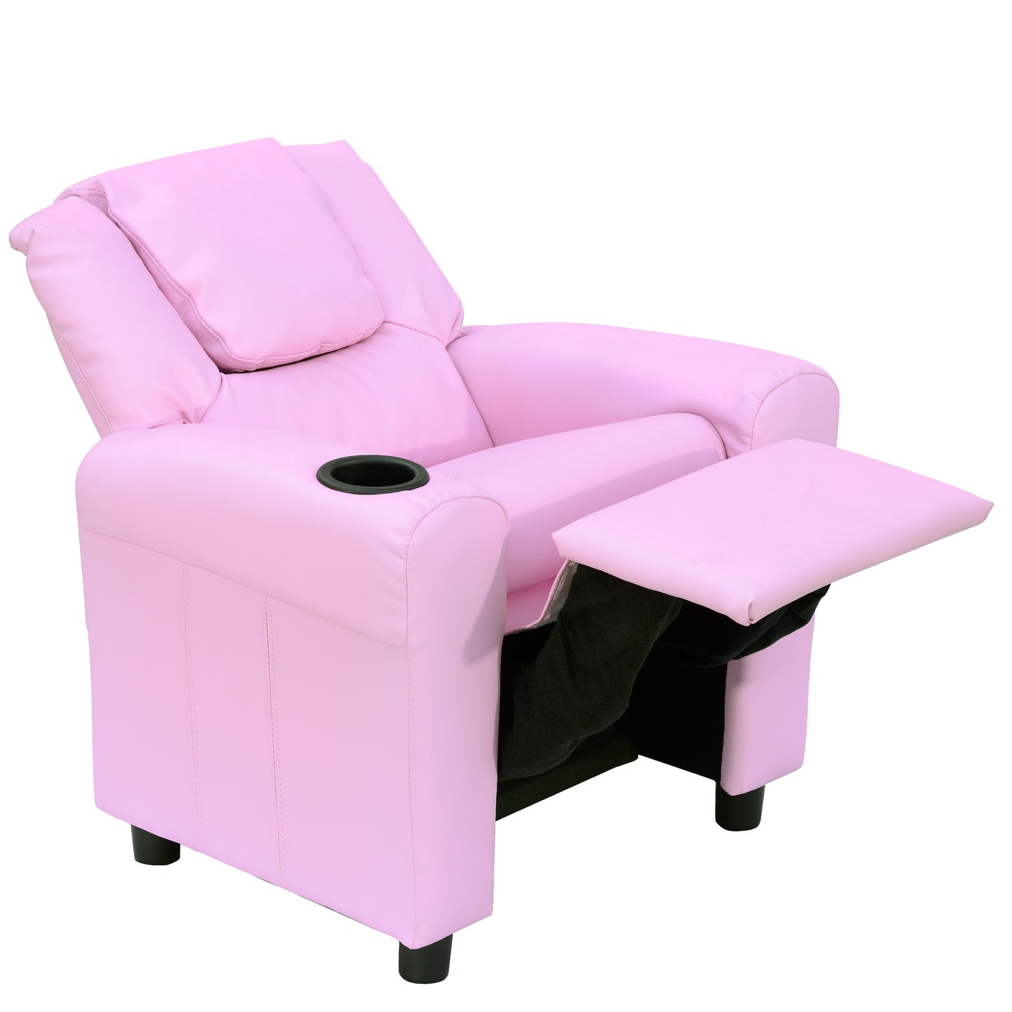 Kids Recliner Armchair Games Chair Sofa Childrens Seat in PU Leather Pink Blue