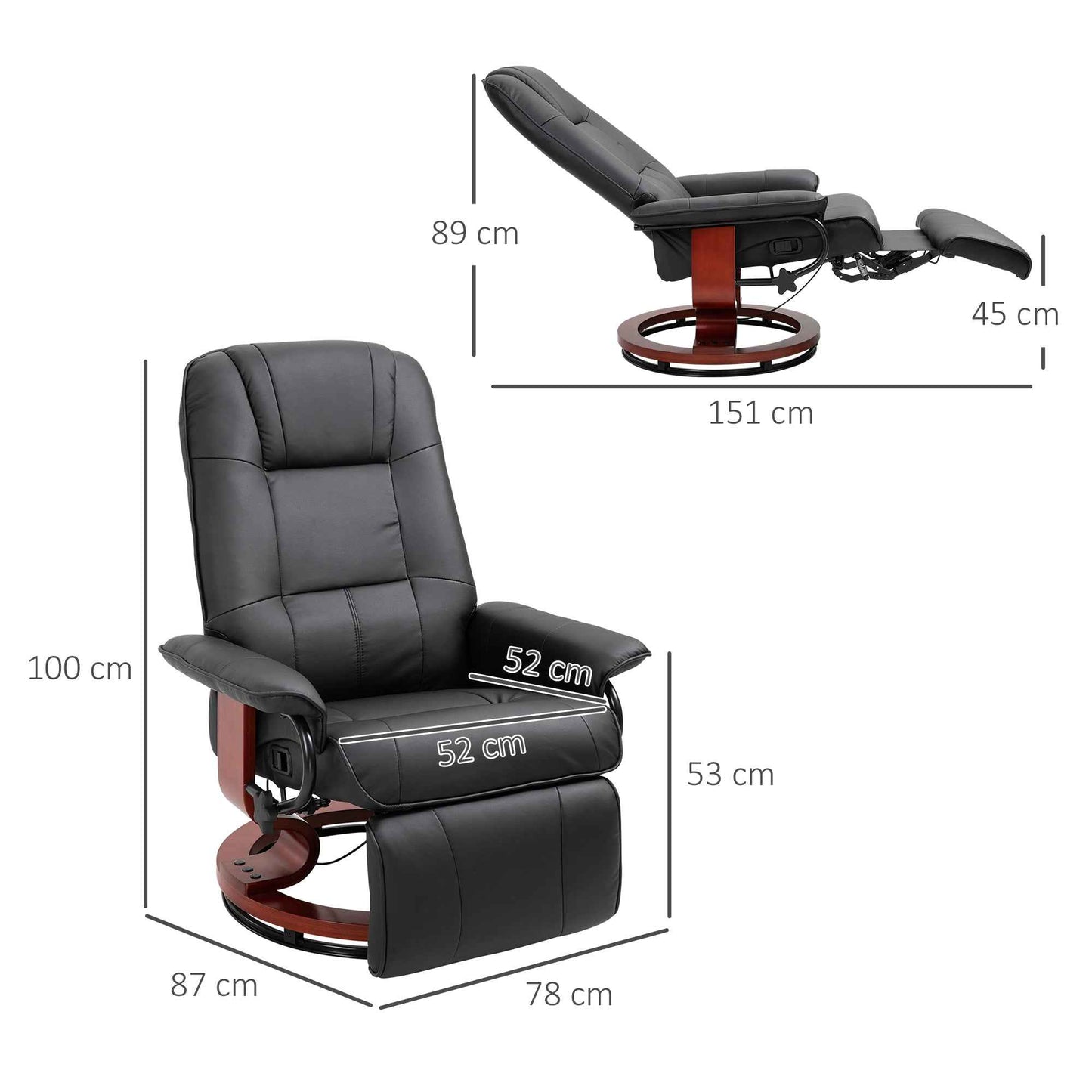 Ergo Heights Armchair Office Chair with Reclining Footrest - Ergo Heights