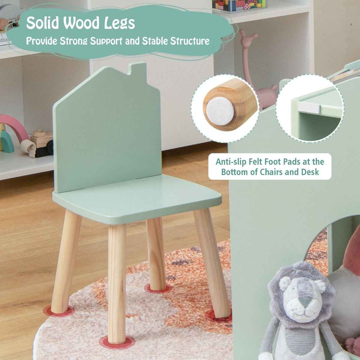 Ergo Heights Children's Chalkboard Table Set with Chairs - Ergo Heights