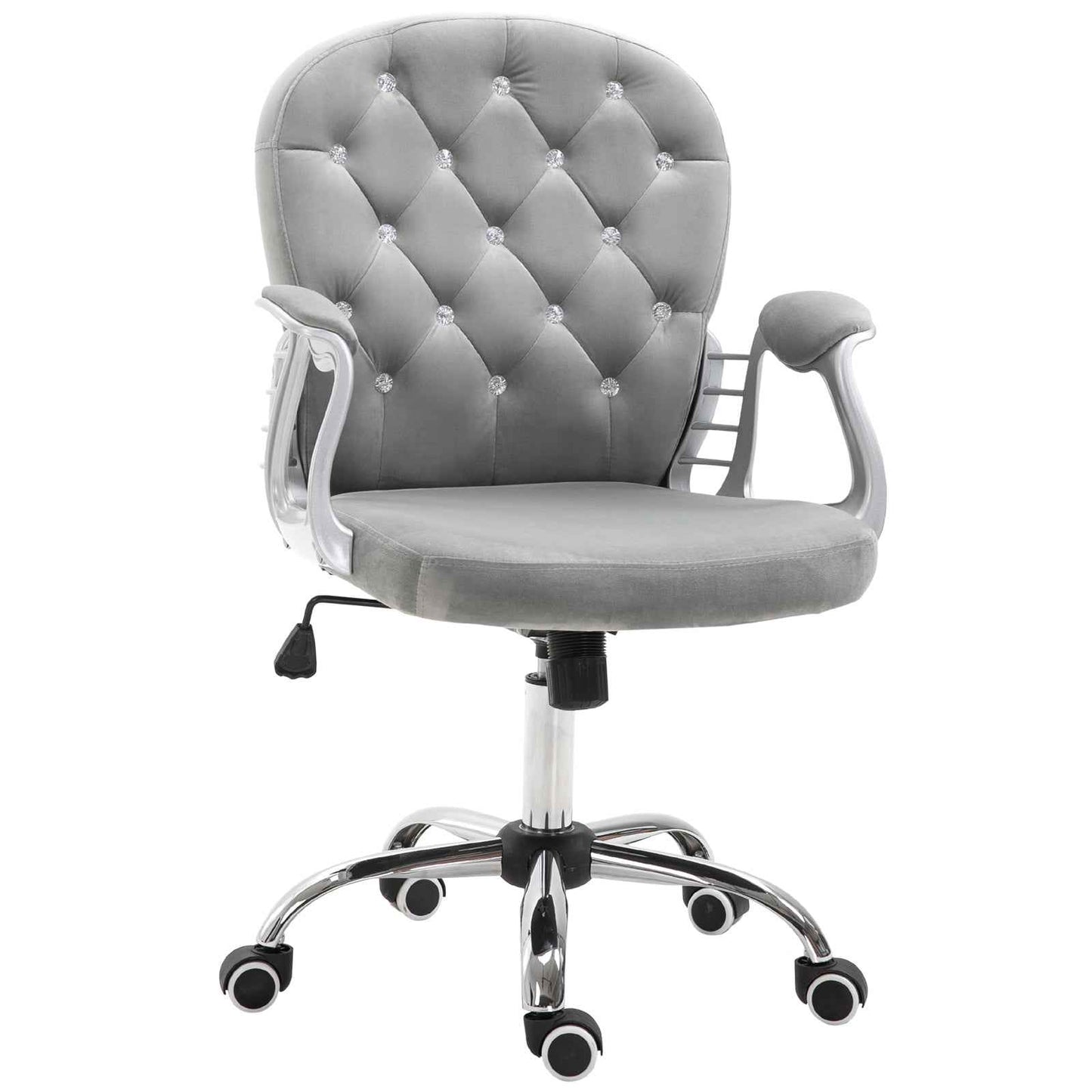 Ergo Heights Diamante Swivel Office Chair White Gold - Ergo Heights