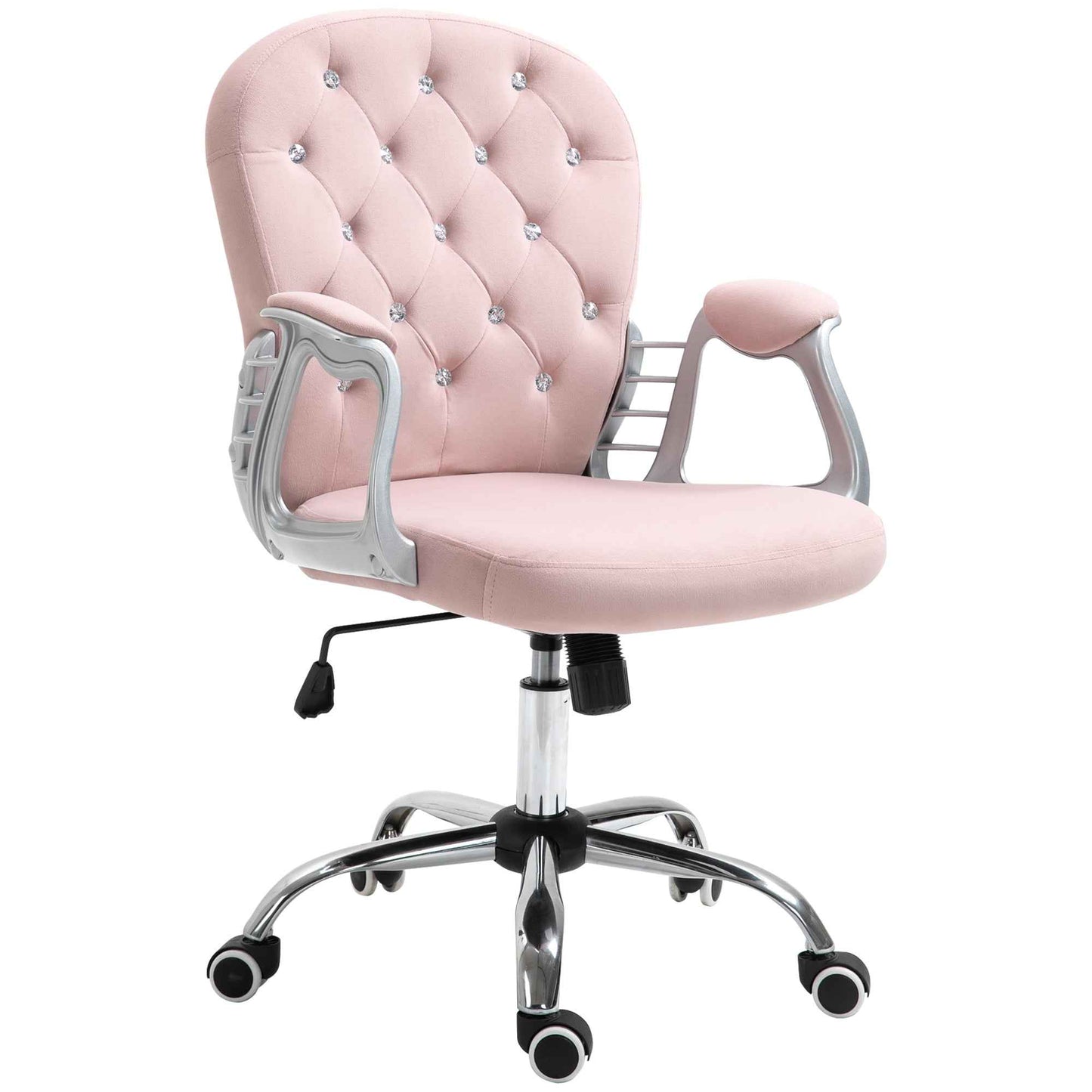 Ergo Heights Diamante Swivel Office Chair White Gold - Ergo Heights