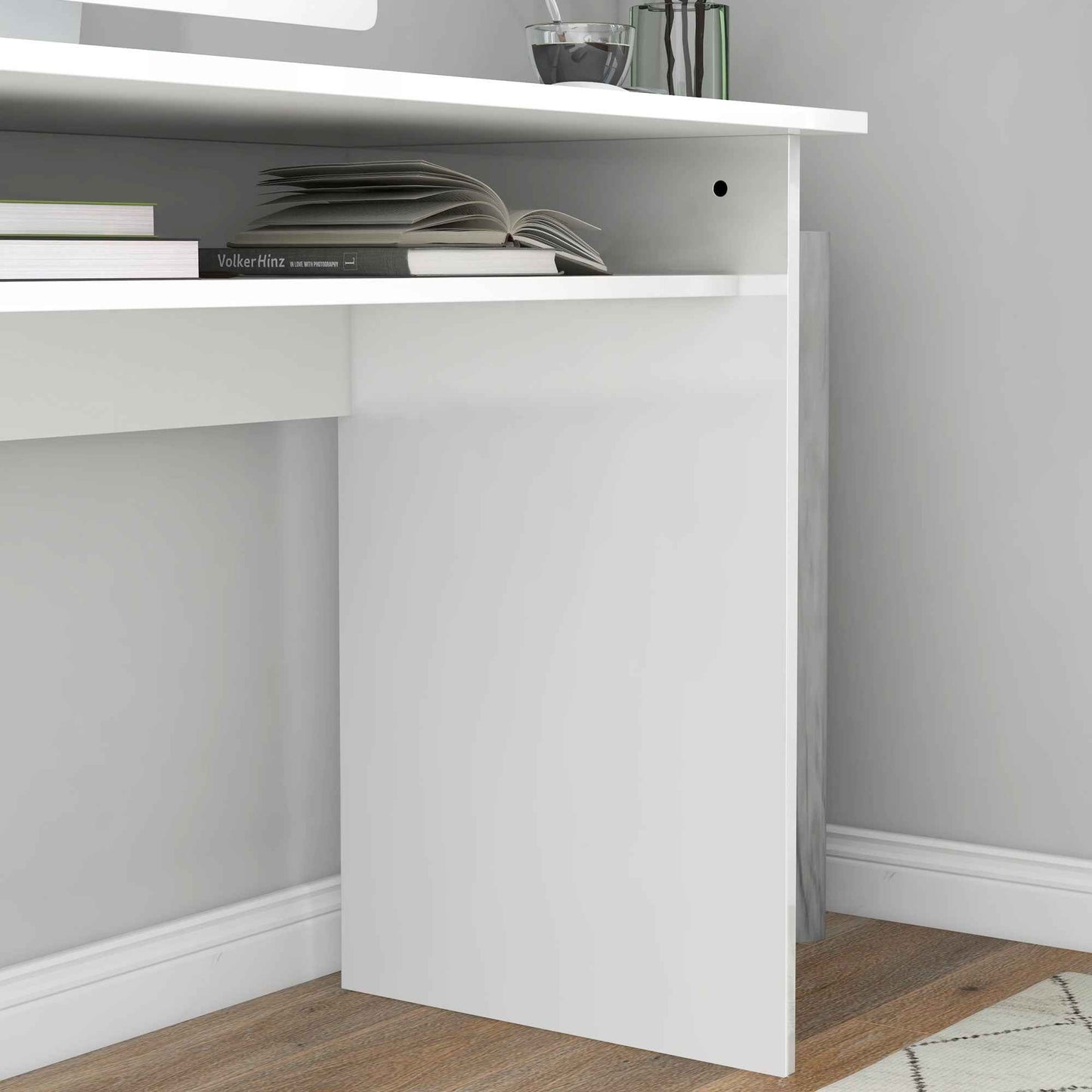 Writing Desk Laptop Table Workstation with Shelf Home Office - Ergo Heights