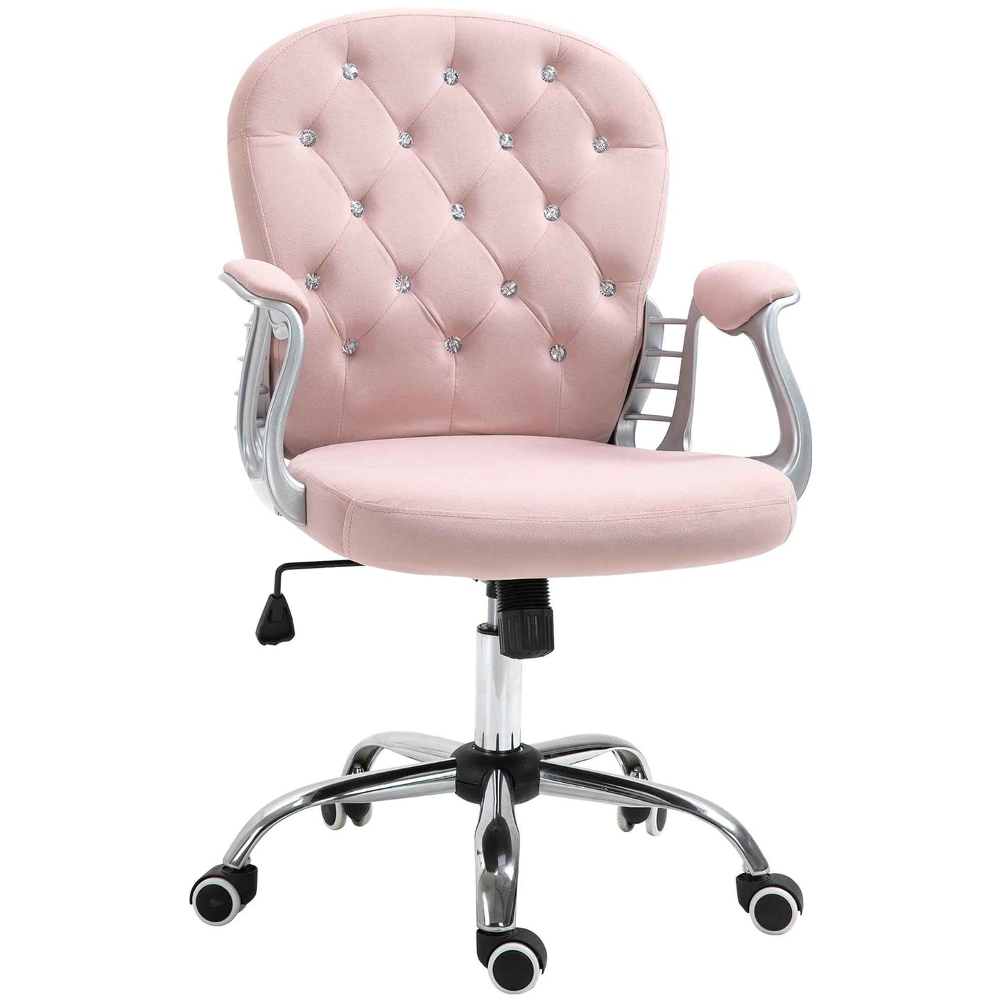 Ergo Heights Diamante Swivel Office Chair White Gold - Ergo Heights