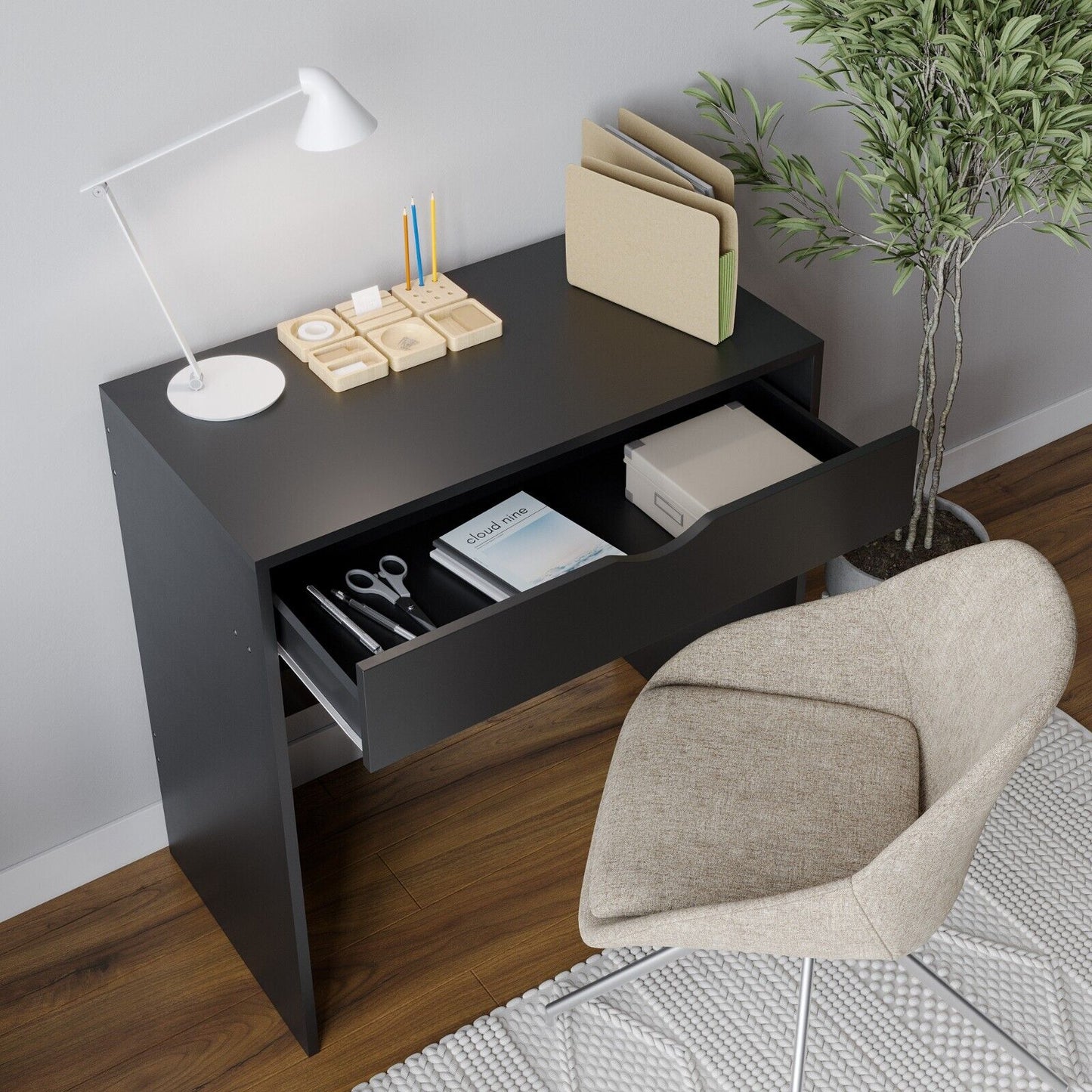 1 Drawer Dressing Table Wooden Vanity Computer Desk Bedroom Furniture Office NEW