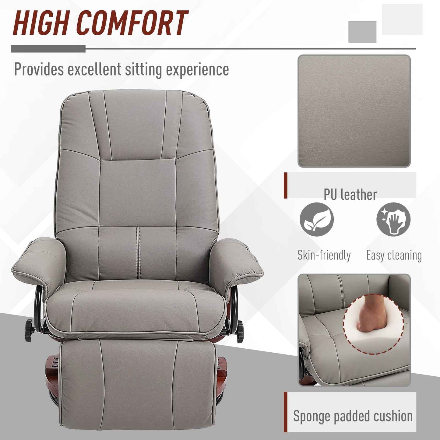 Ergo Heights Armchair Office Chair with Reclining Footrest - Ergo Heights