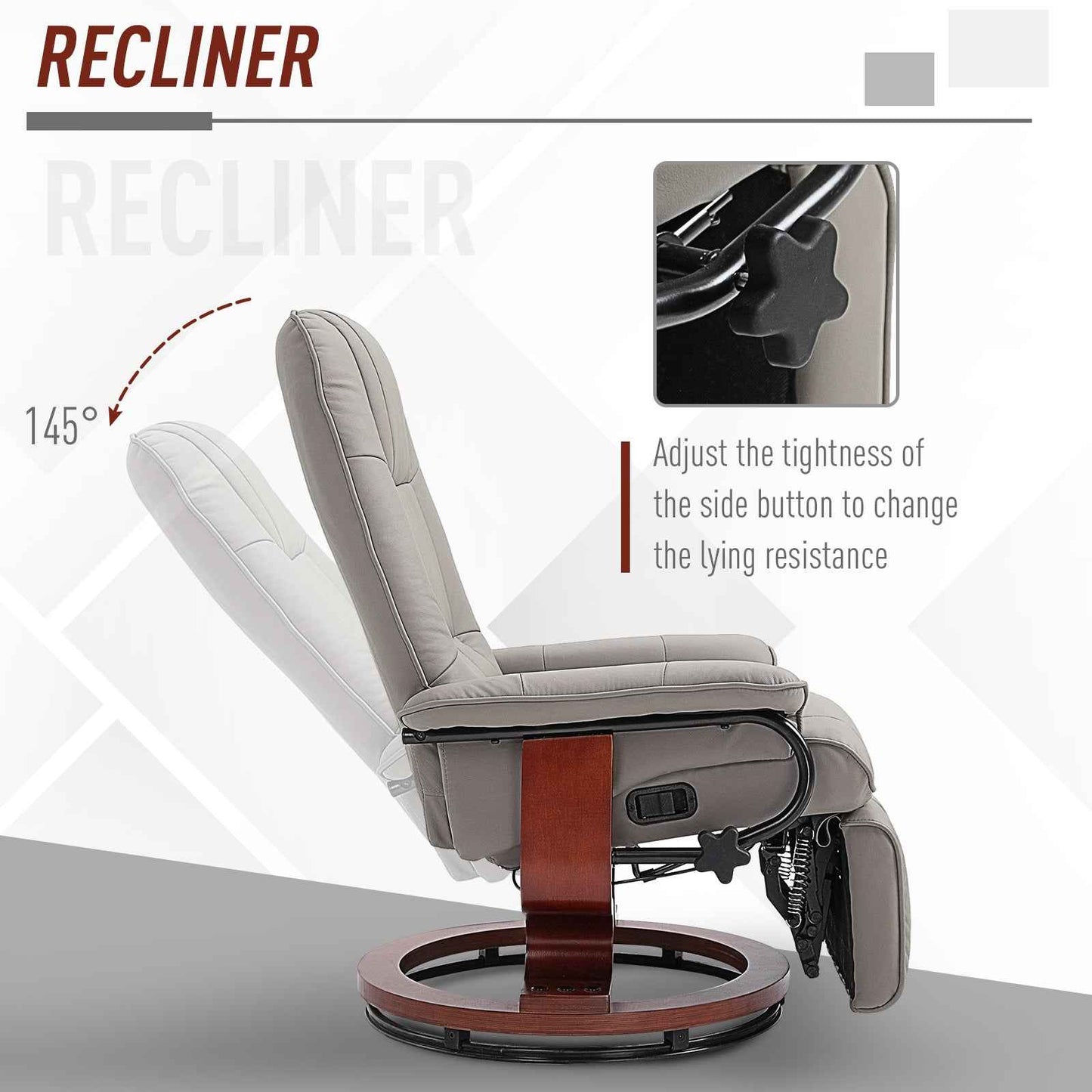 Ergo Heights Armchair Office Chair with Reclining Footrest - Ergo Heights