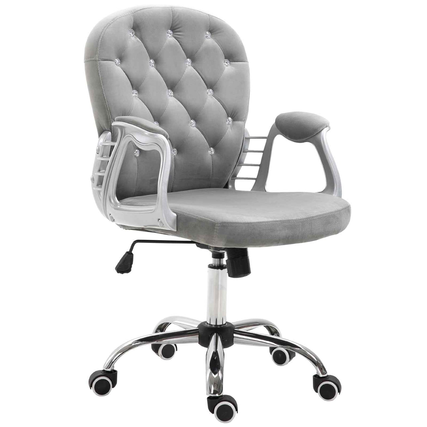 Ergo Heights Diamante Swivel Office Chair White Gold - Ergo Heights