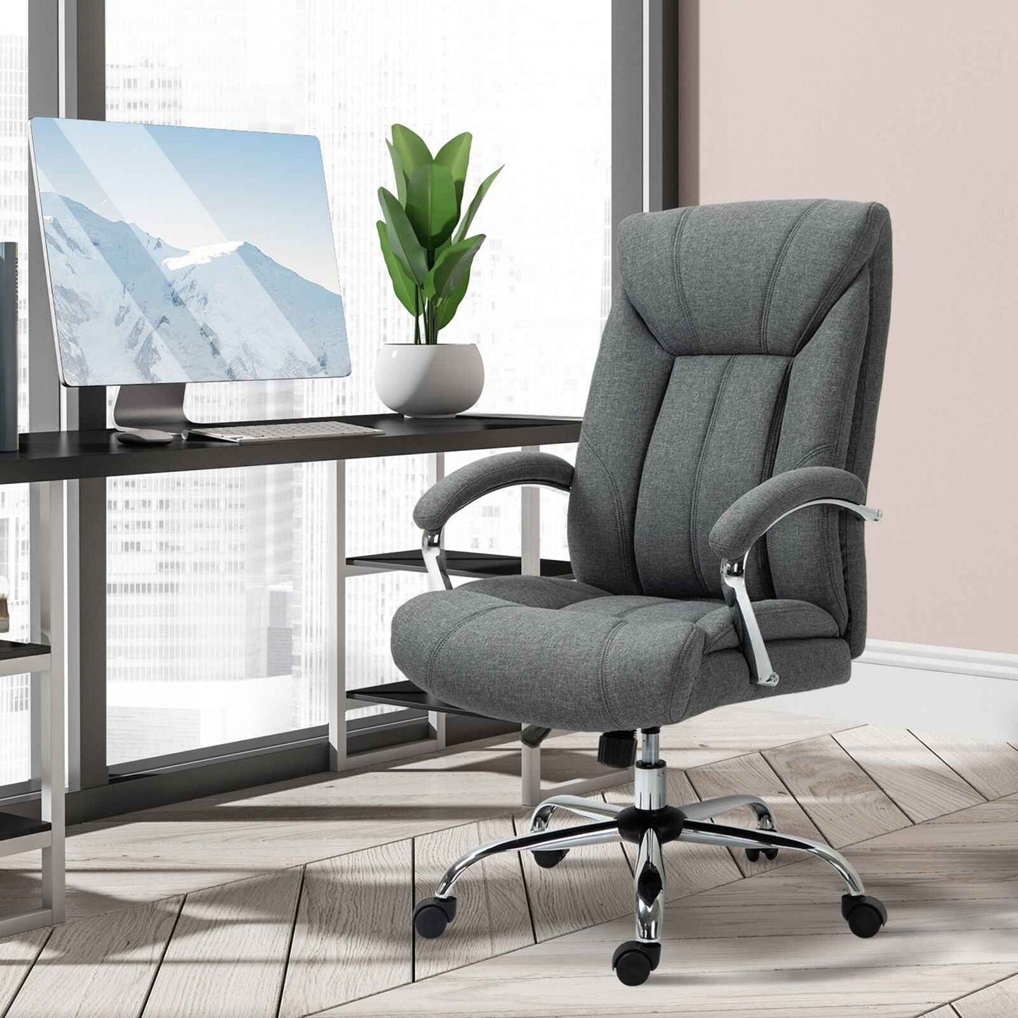 Ergo Heights Adjustable Ergonomic Office Chair with Padded Support - Ergo Heights