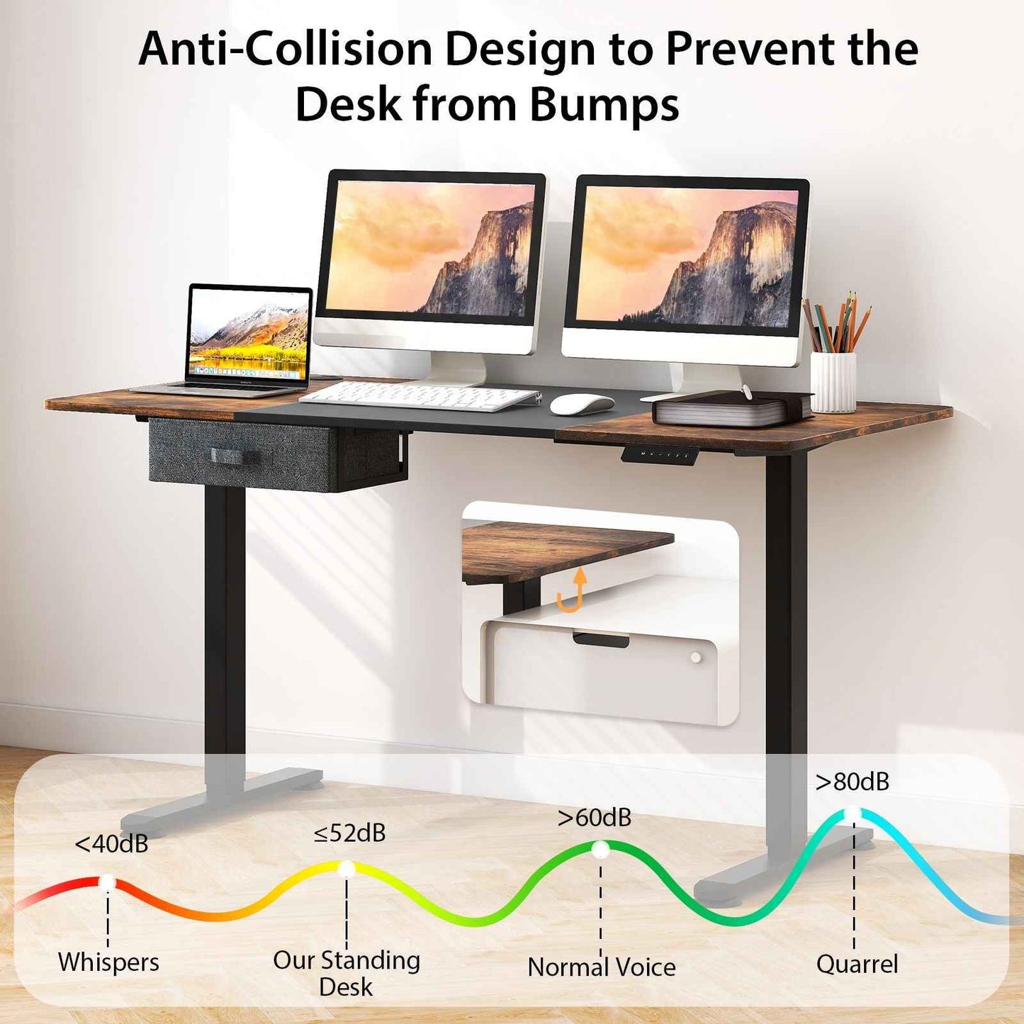 Adjustable Standing Desk with USB Charging Port - Ergo Heights