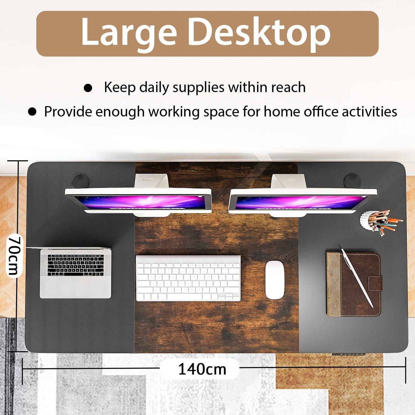 Adjustable Standing Desk with USB Charging Port - Ergo Heights