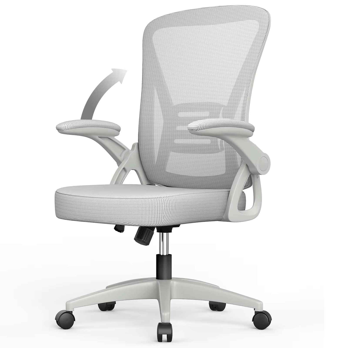Ergo Heights Breathable Mesh Seat Computer Chair with Adjustable Armrests - Ergo Heights