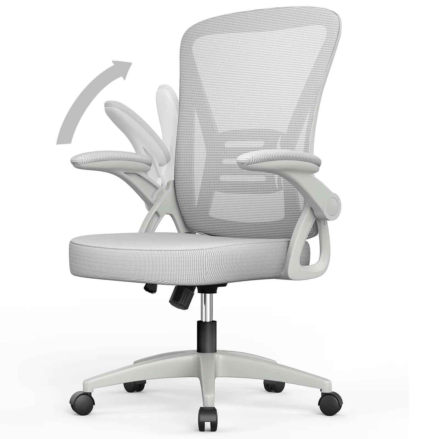 Ergo Heights Breathable Mesh Seat Computer Chair with Adjustable Armrests - Ergo Heights
