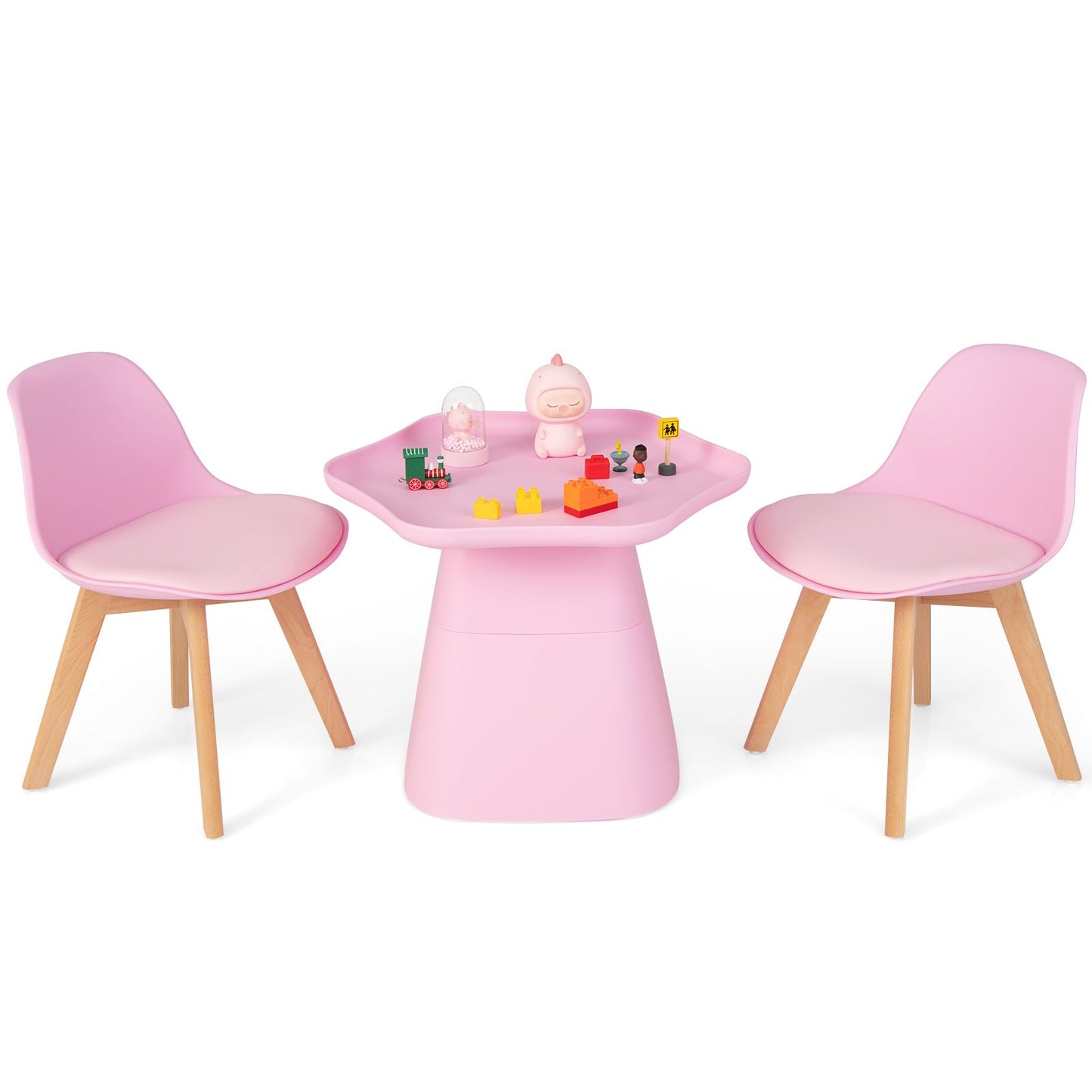 Ergo Heights Childrens Table And Chairs Set Pink Kids Desk.
