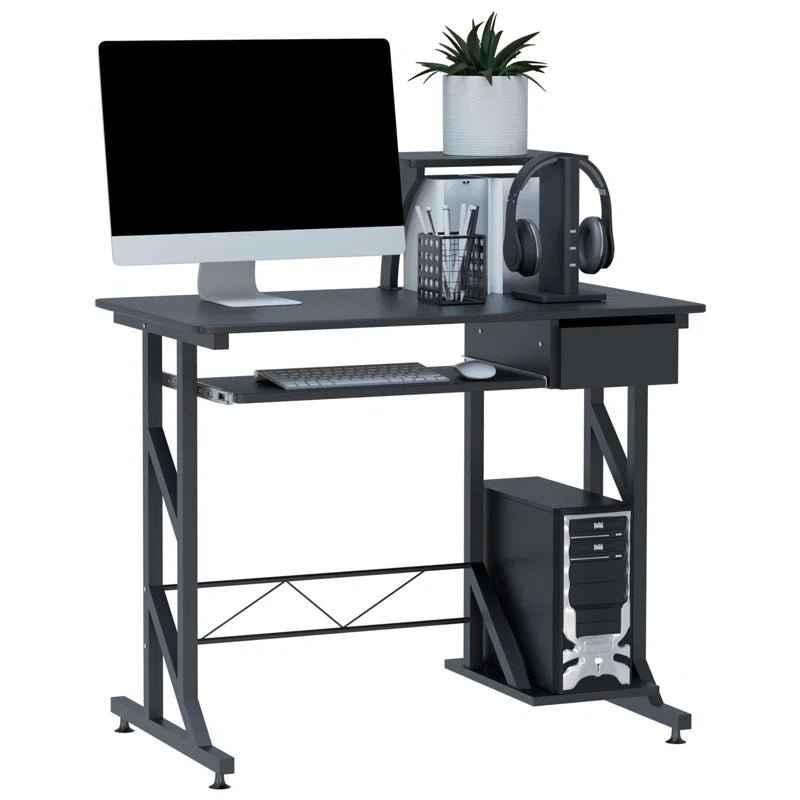 Ergo Heights Compact Computer Desk with Storage - Ergo Heights
