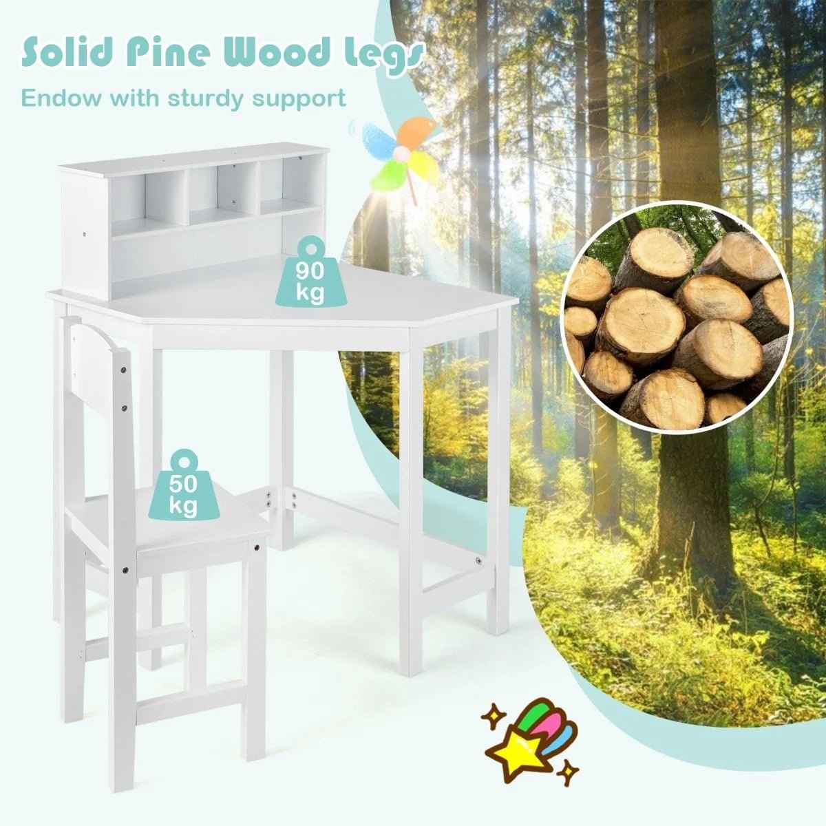 Ergo Heights Corner Desk for Kids Bedroom Set