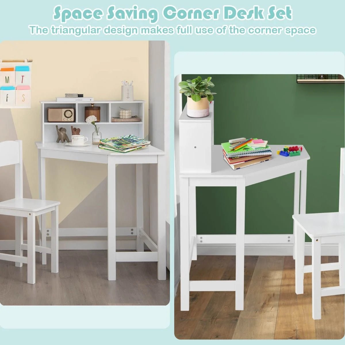 Ergo Heights Corner Desk for Kids Bedroom Set.