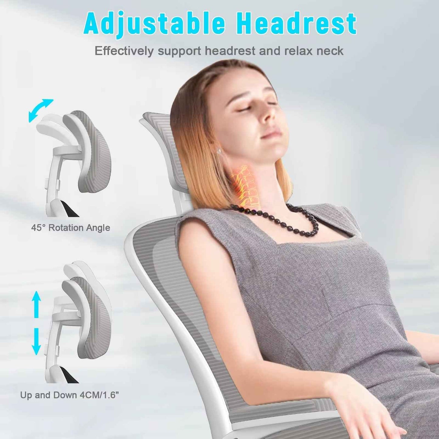 Ergo Heights Ergonomic Lumbar Support Chair with Headrest - Ergo Heights