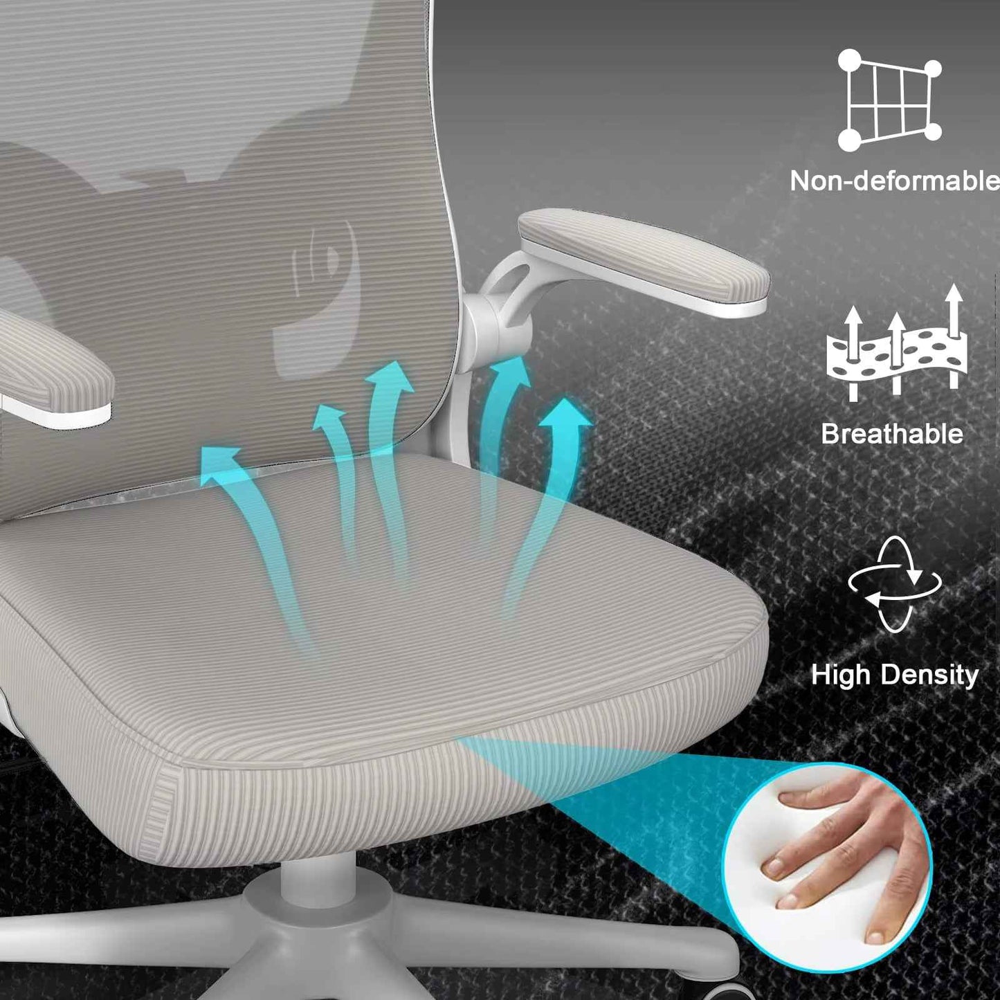 Ergo Heights Ergonomic Lumbar Support Chair with Headrest - Ergo Heights