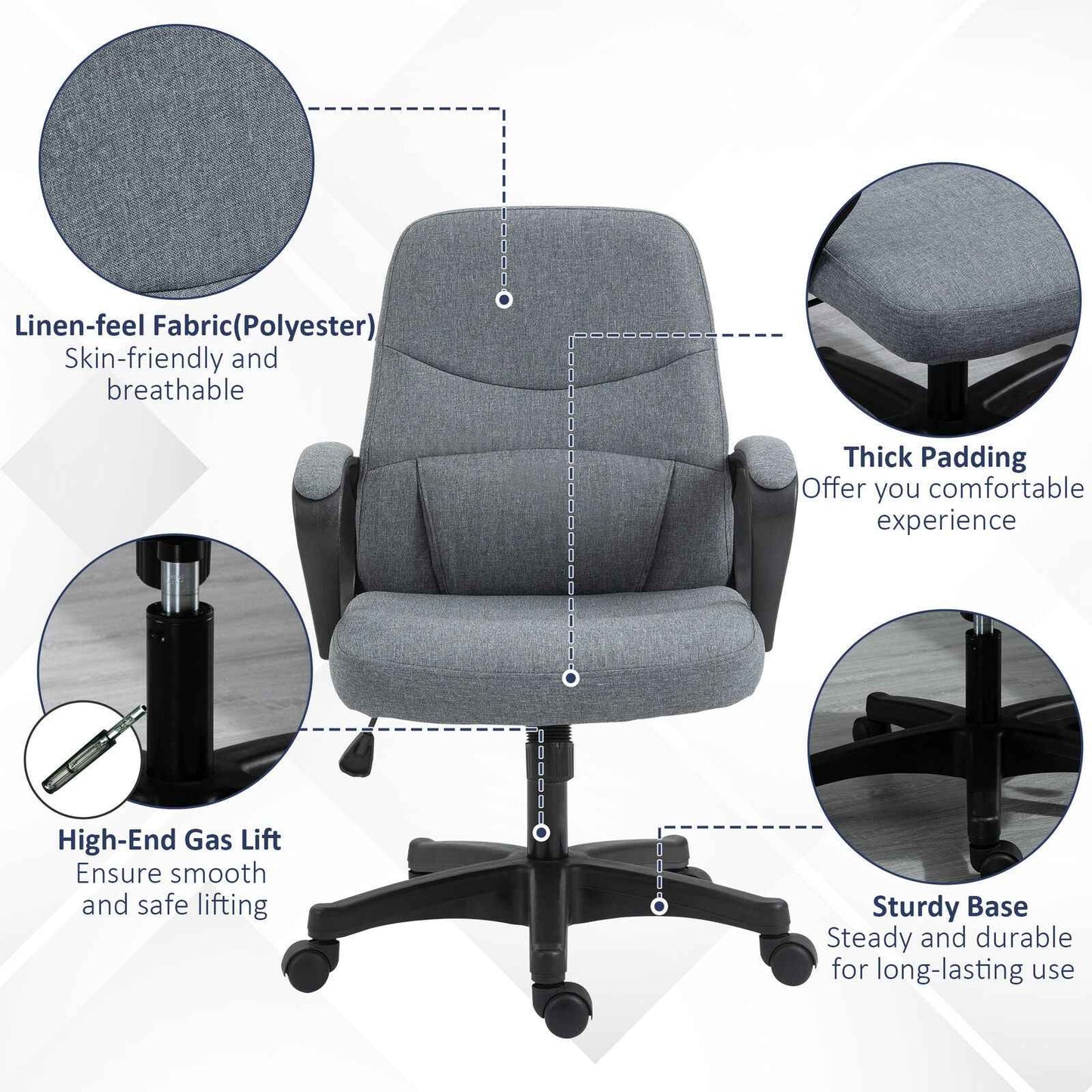 Ergo Heights Ergonomic Massage Office Chair - Comfort & Support - Ergo Heights