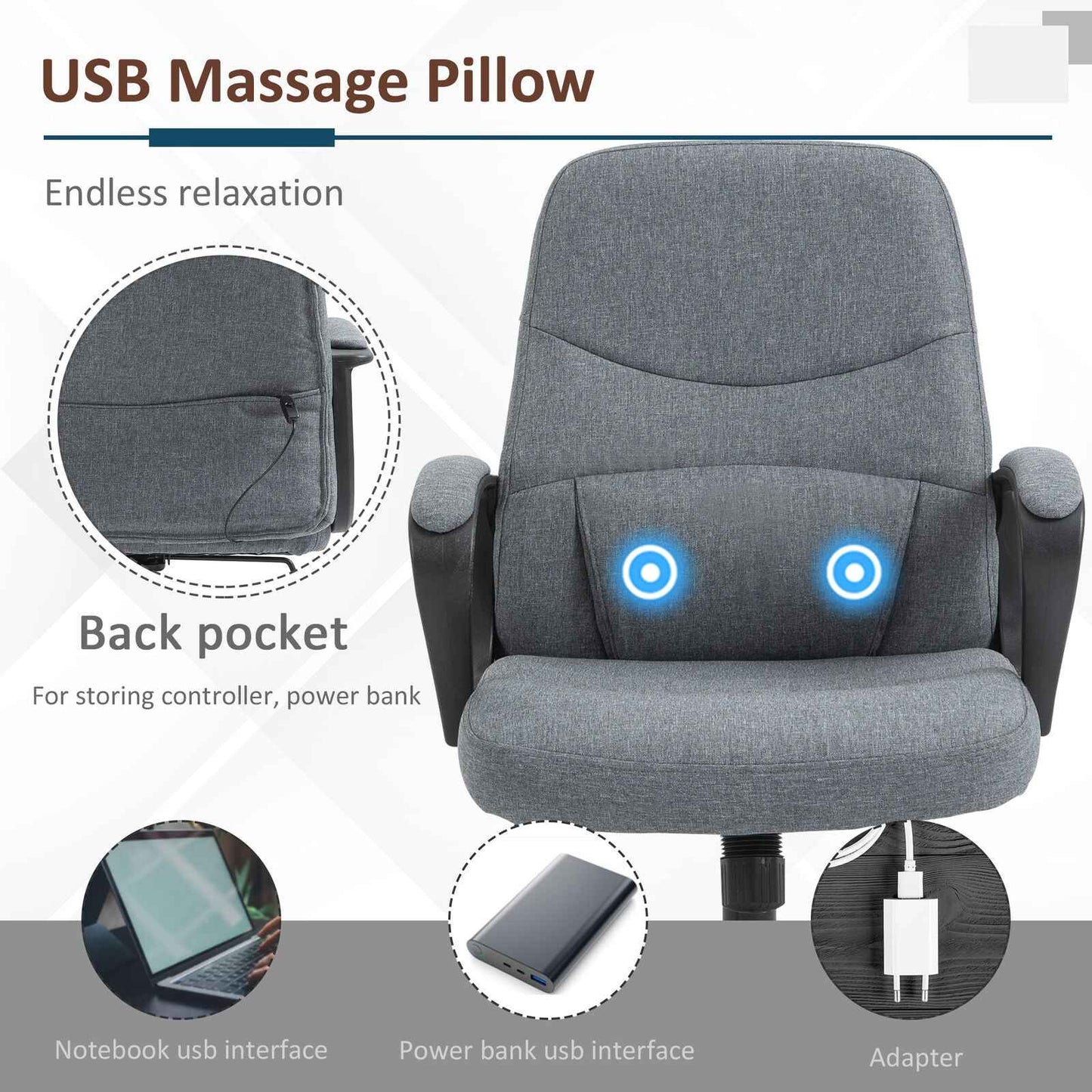 Ergo Heights Ergonomic Massage Office Chair - Comfort & Support - Ergo Heights