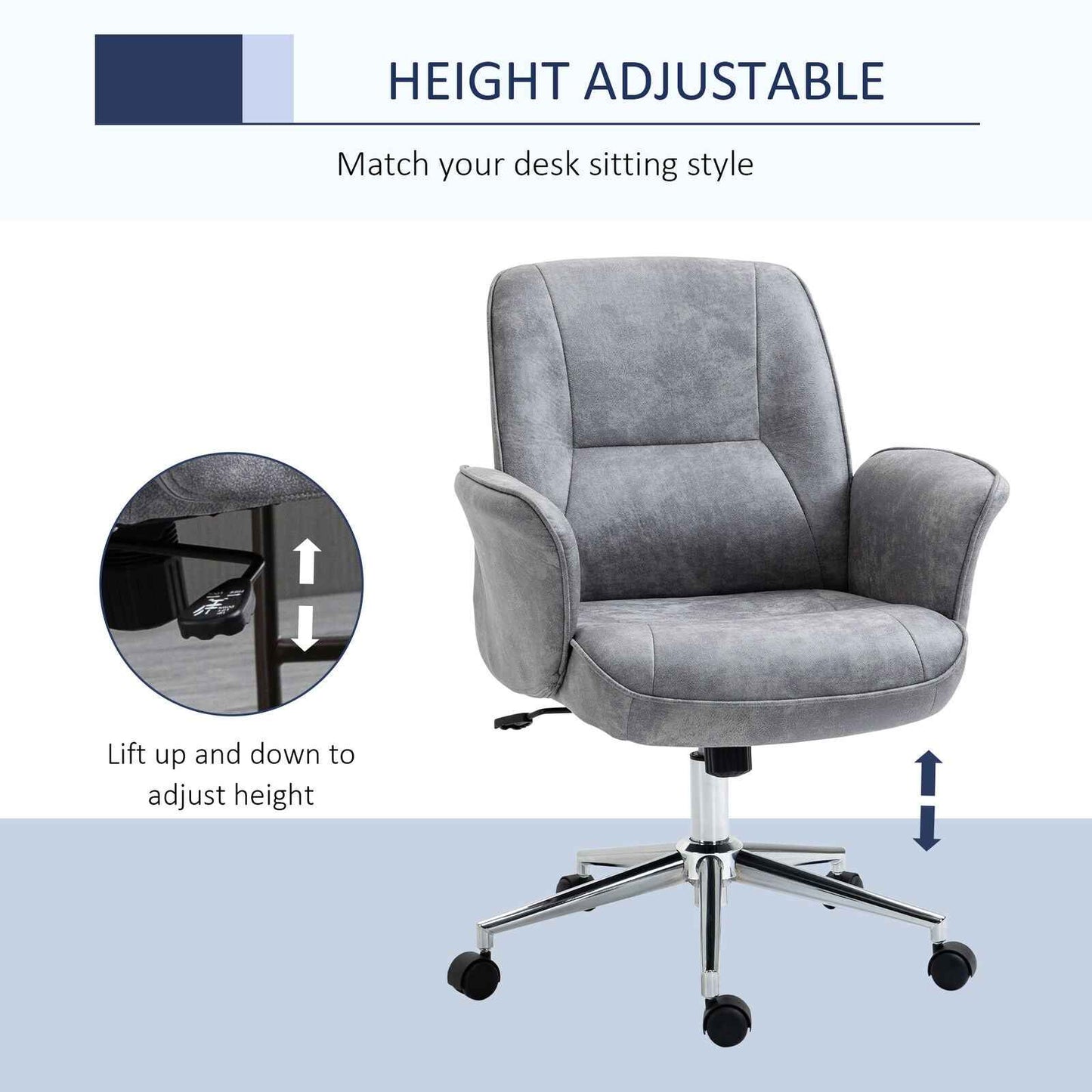 Ergo Heights PU Leather Office Chair with Ergonomic Comfort - Ergo Heights
