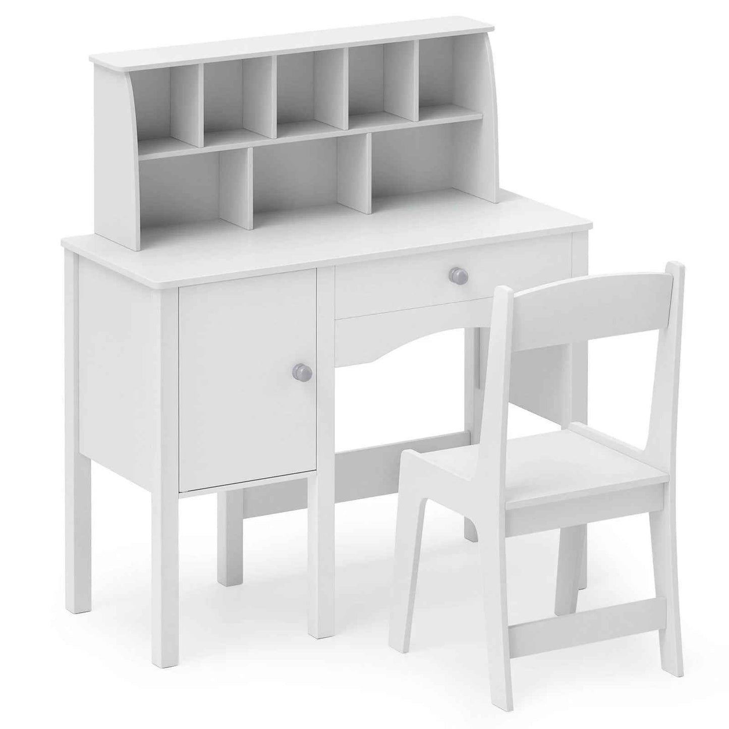 Ergo Heights Kids Desk and Chair Set – White Ergonomic Furniture