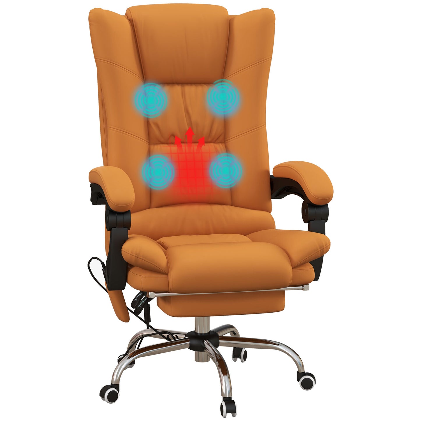 Ergo Heights Massage Office Chair with Footrest.