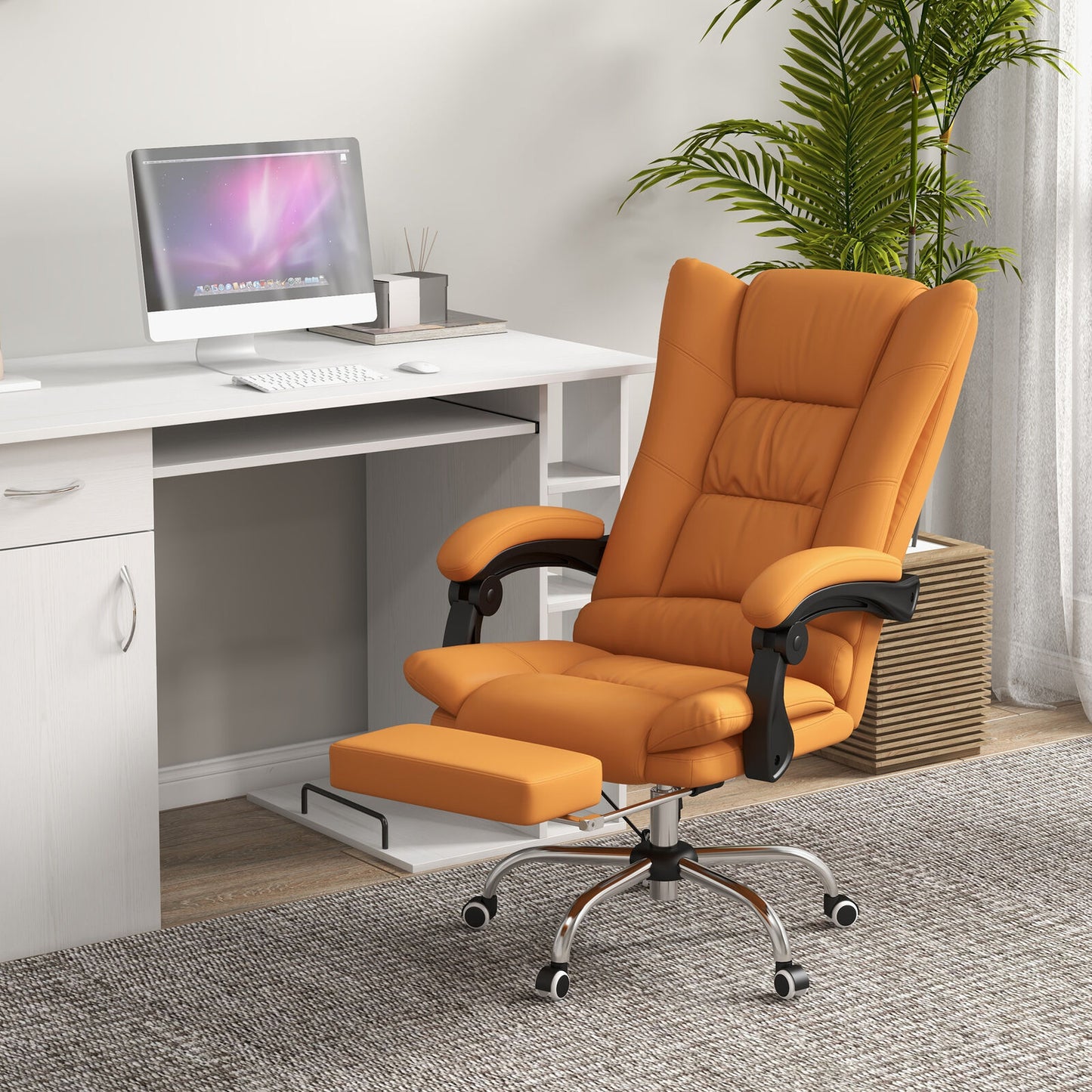Ergo Heights Massage Office Chair with Footrest.