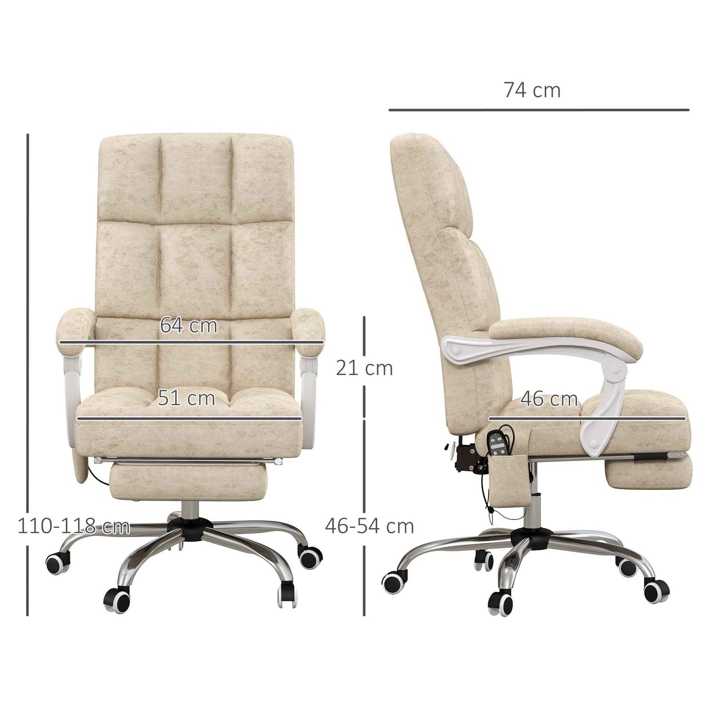 Ergo Heights Massage Office Chair with Back Heat - Ergo Heights