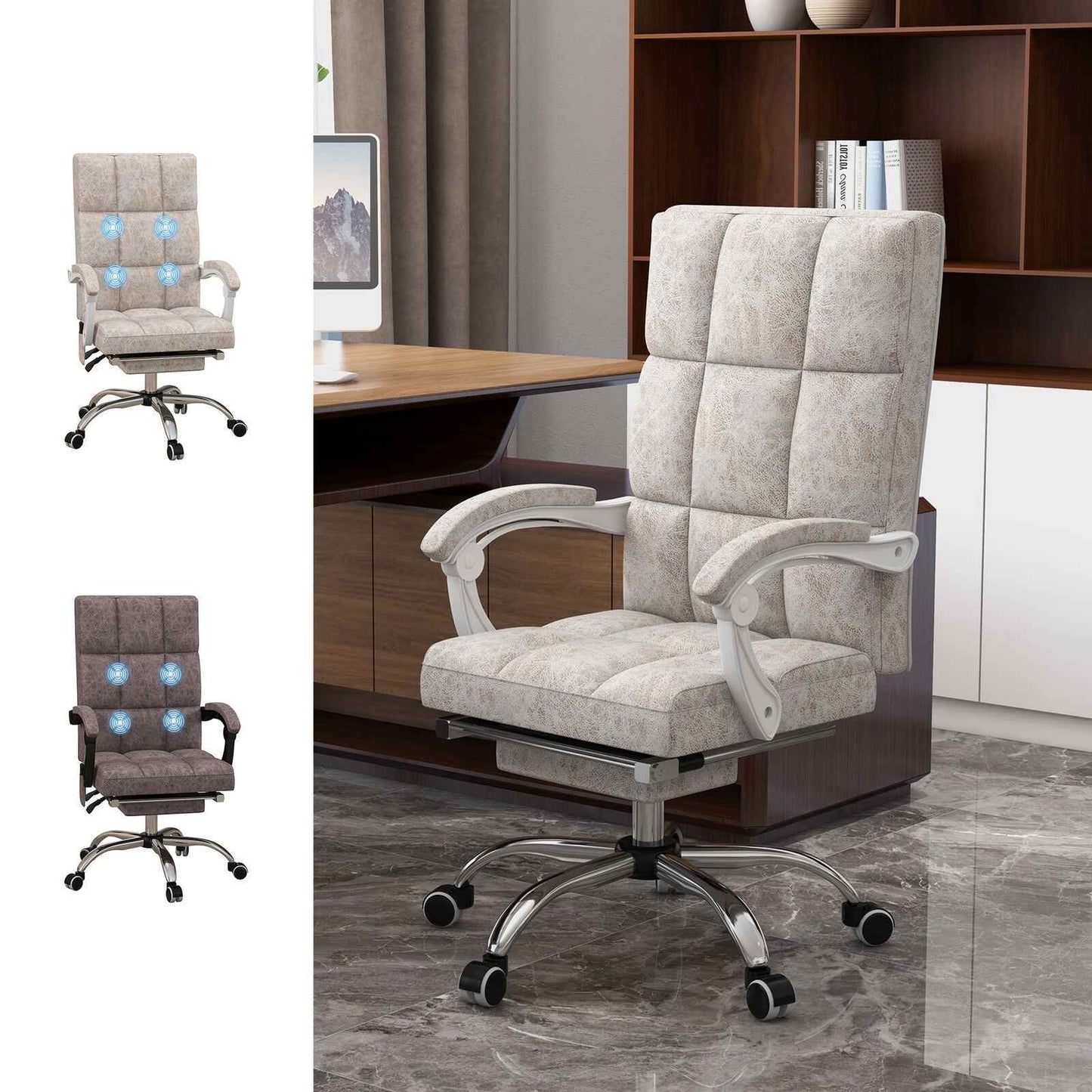 Ergo Heights Massage Office Chair with Back Heat - Ergo Heights