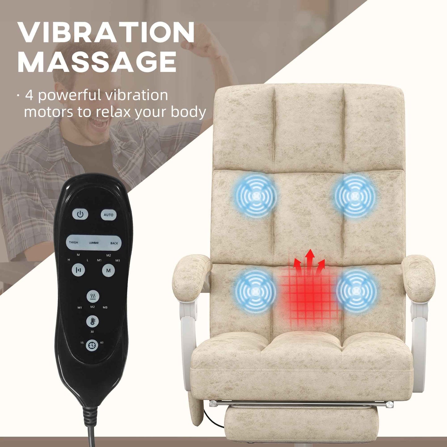 Ergo Heights Massage Office Chair with Back Heat - Ergo Heights