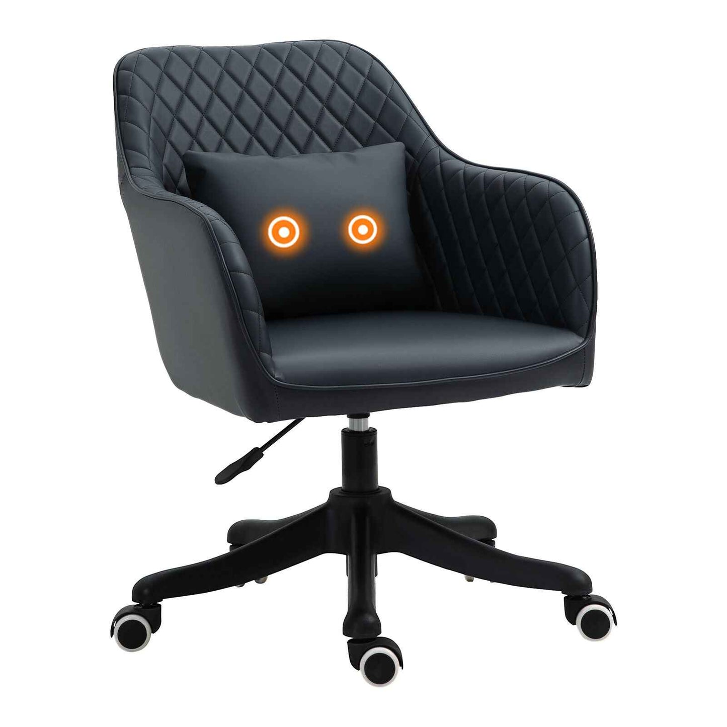 Office Chair with Rechargeable Electric Vibration Massage Lumbar Pillow, Wheels - Ergo Heights