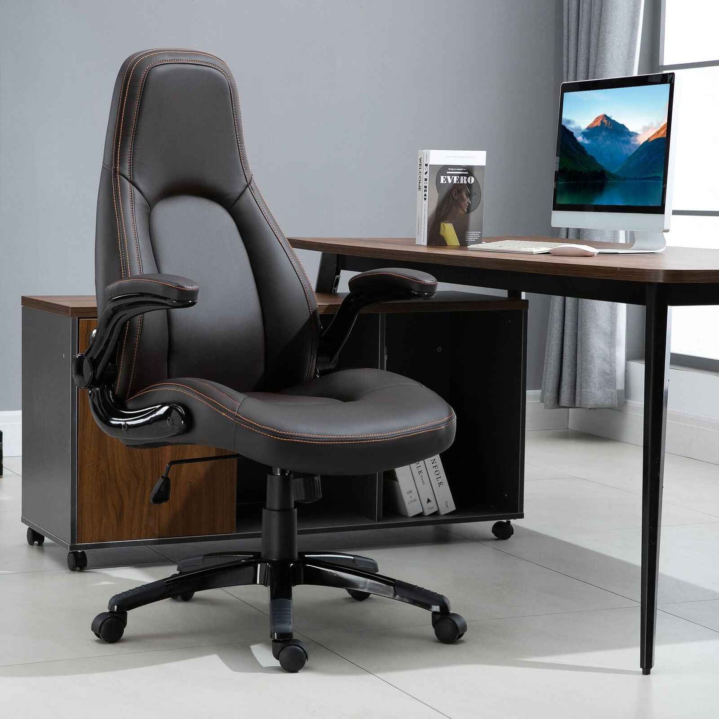 Ergo Heights PU Leather Office Chair with Ergonomic Comfort - Ergo Heights