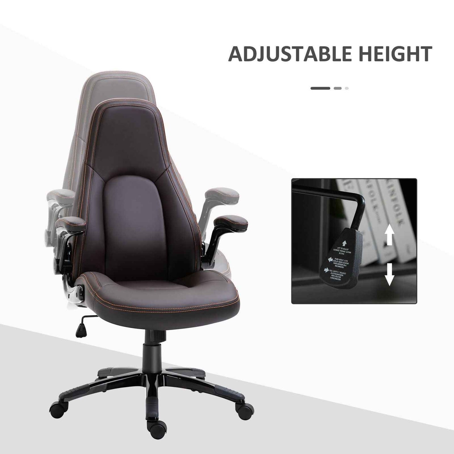 Ergo Heights PU Leather Office Chair with Ergonomic Comfort - Ergo Heights