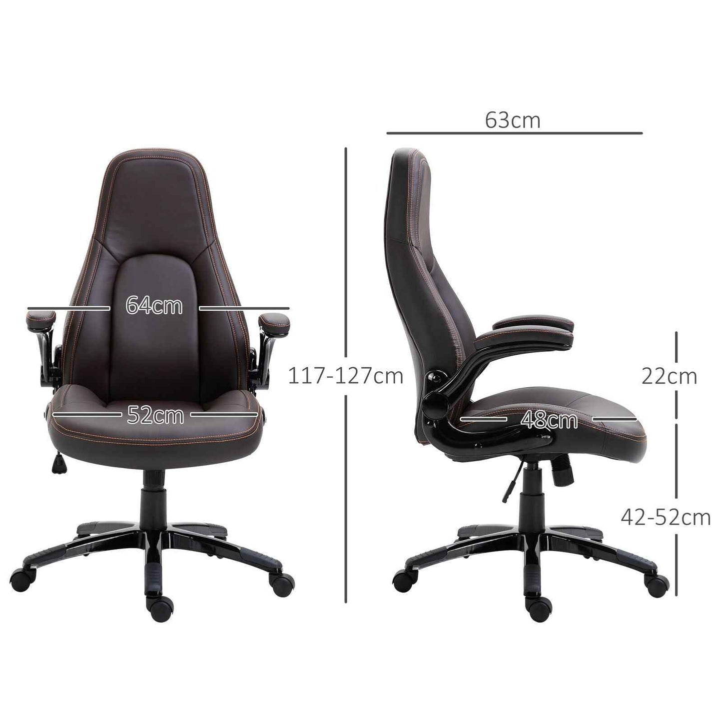 Ergo Heights PU Leather Office Chair with Ergonomic Comfort - Ergo Heights