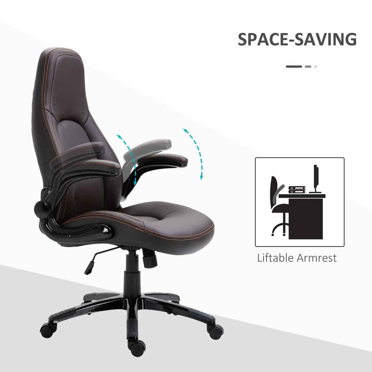 Ergo Heights PU Leather Office Chair with Ergonomic Comfort - Ergo Heights