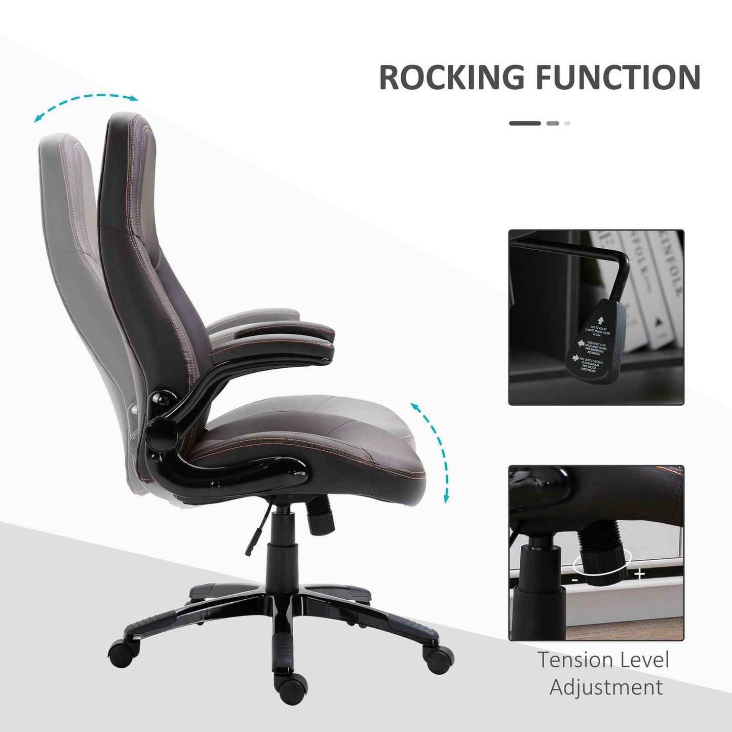 Ergo Heights PU Leather Office Chair with Ergonomic Comfort - Ergo Heights