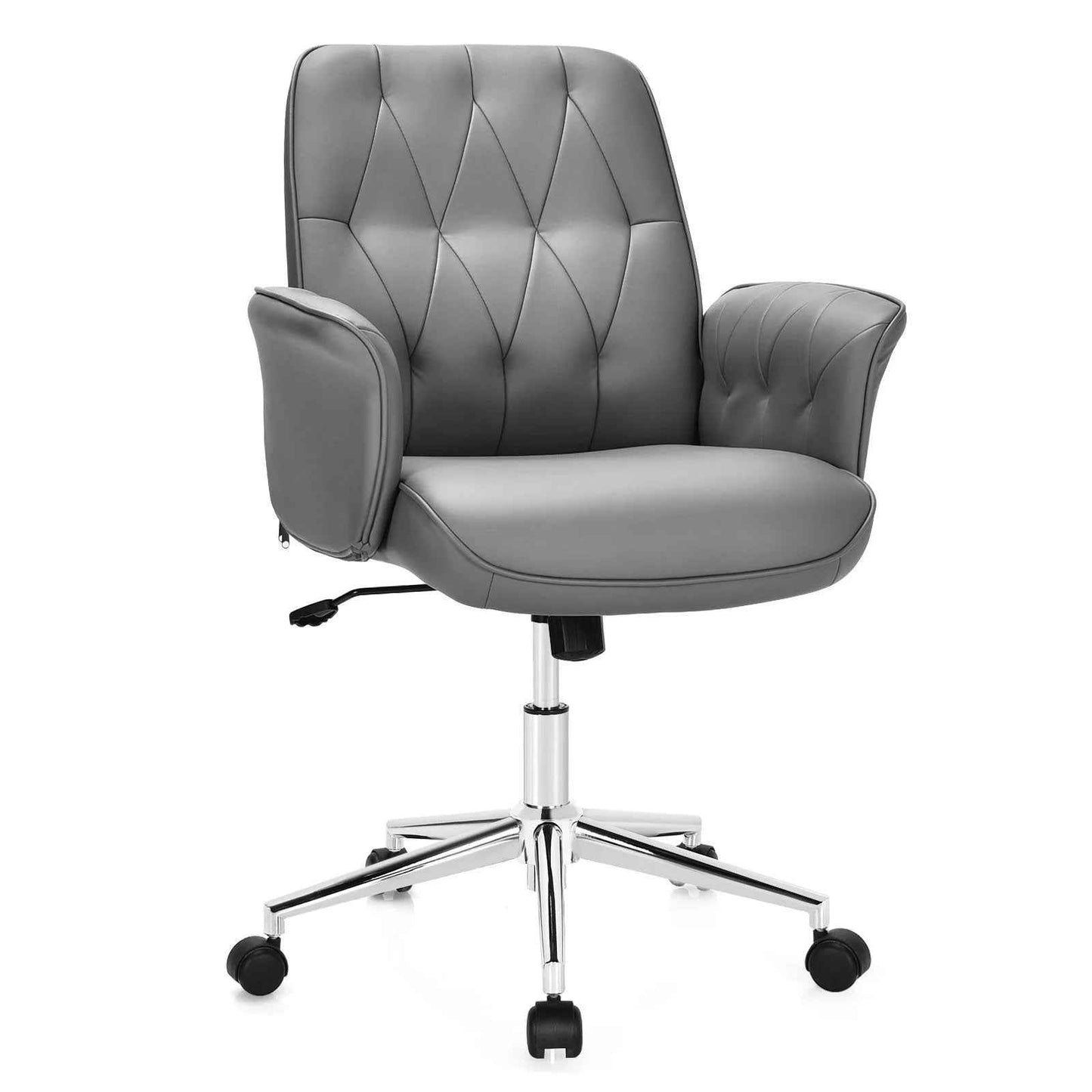 Adjustable Swivel PU Leather Office Chair with Rocking Function - Ergo Heights