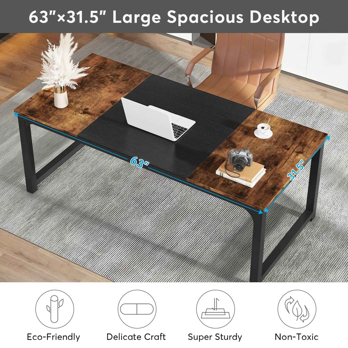 Ergo Heights Spacious Computer Desk for Professionals