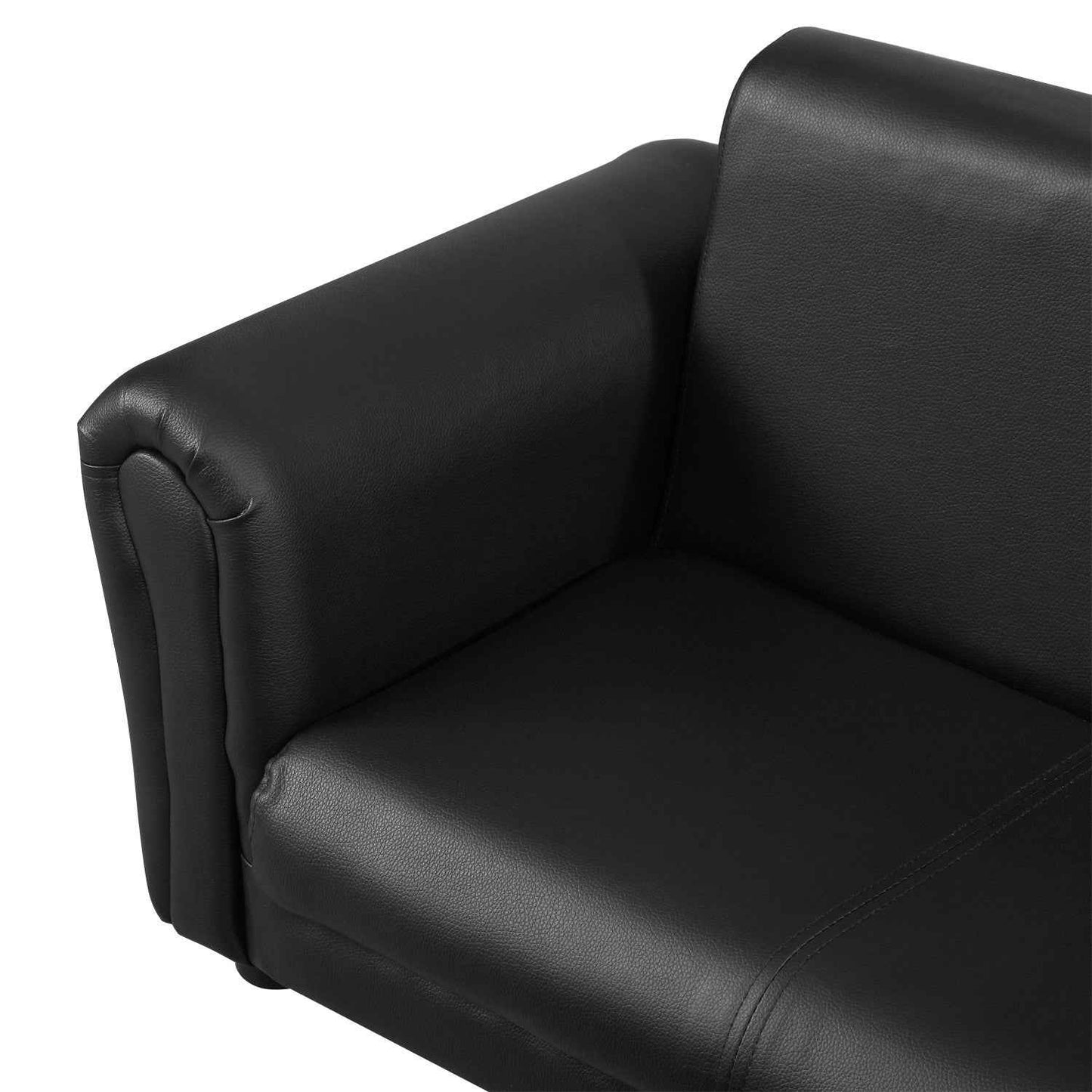 Ergo Heights Toddler 2 Seater Armchair Black with Ottoman