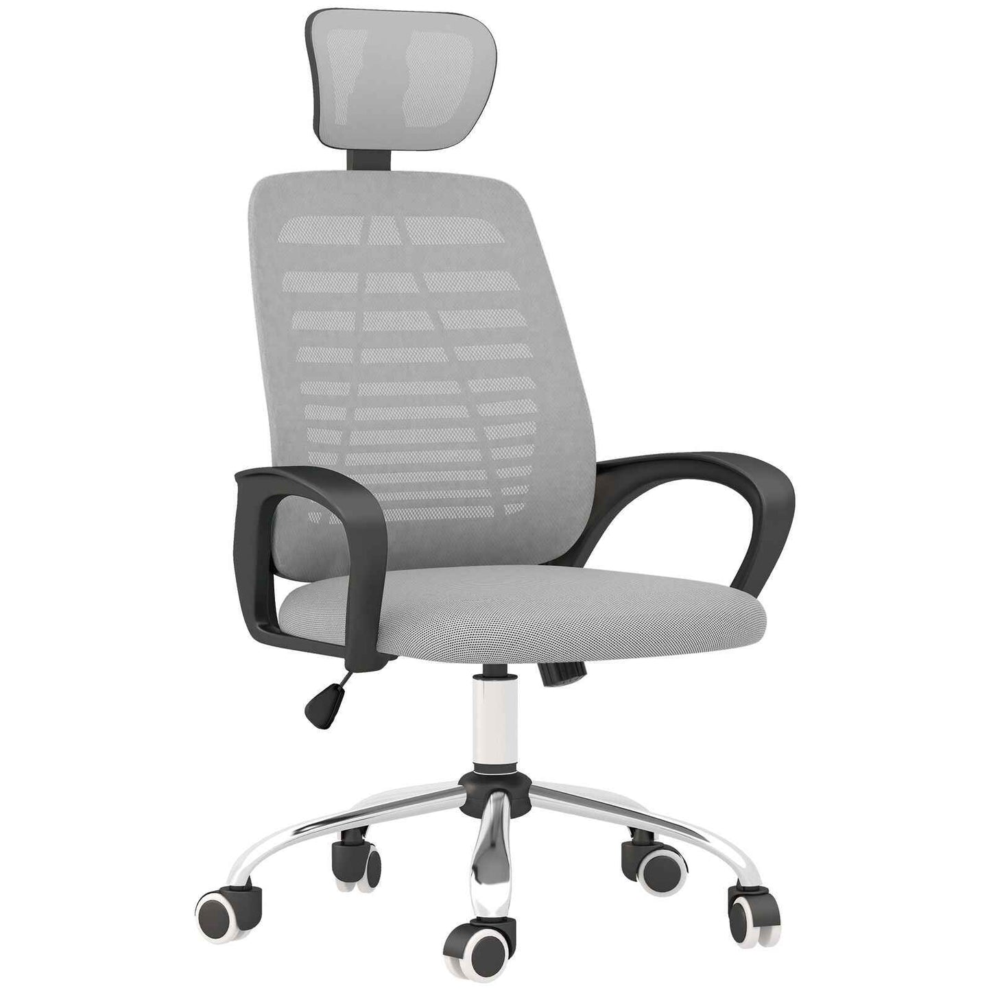 Ergo Heights White Office Chair with Ergonomic Support - Ergo Heights