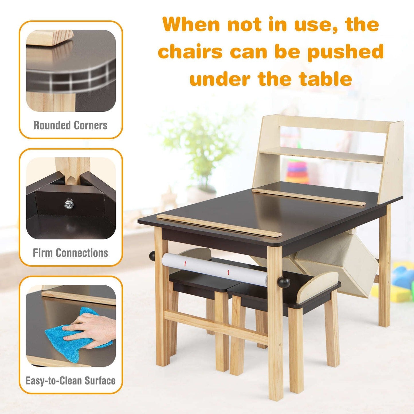 Ergo Heights Wooden Toddler Desk for Arts and Crafts - Ergo Heights