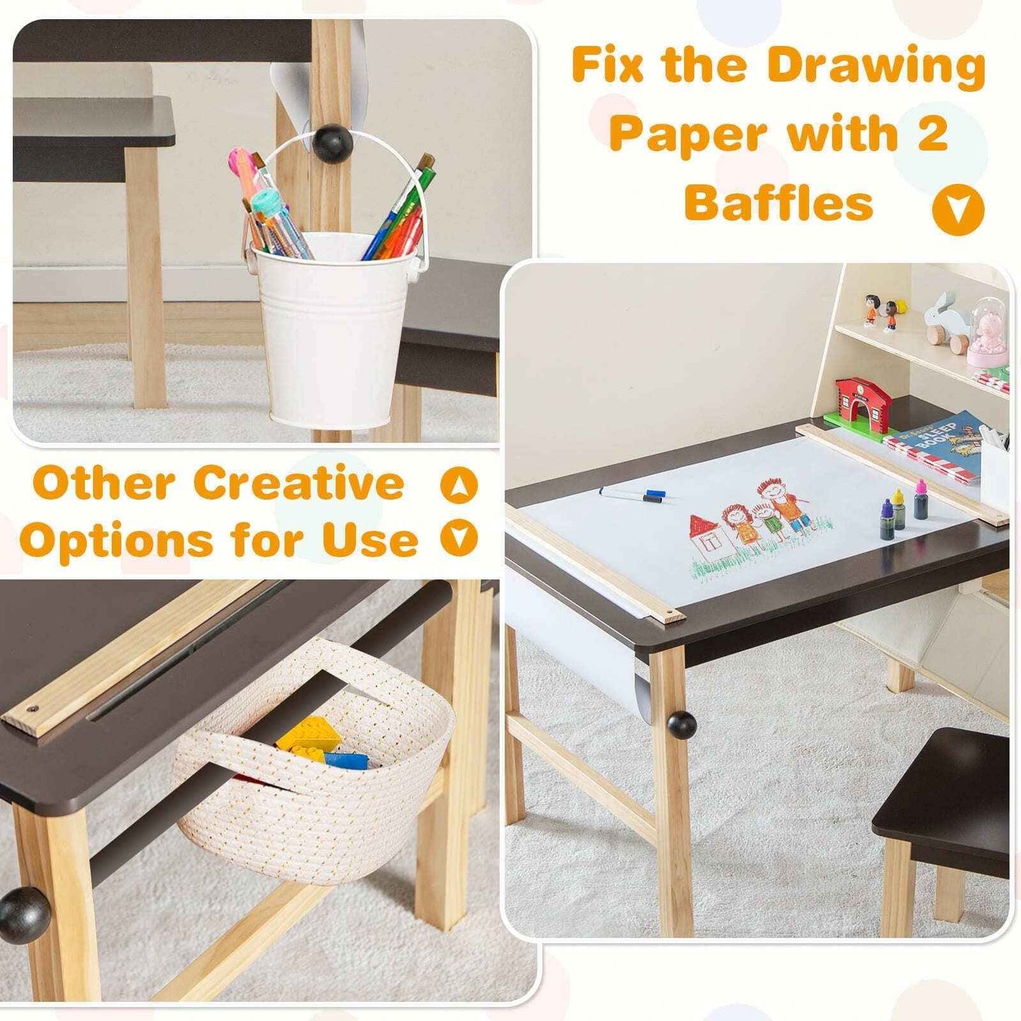 Ergo Heights Wooden Toddler Desk for Arts and Crafts - Ergo Heights