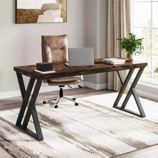 Dark Brown Executive Desk for Home Offices – Ergo Heights