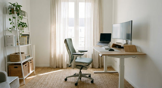 Ergonomic Rented Home Office: No Drilling Required